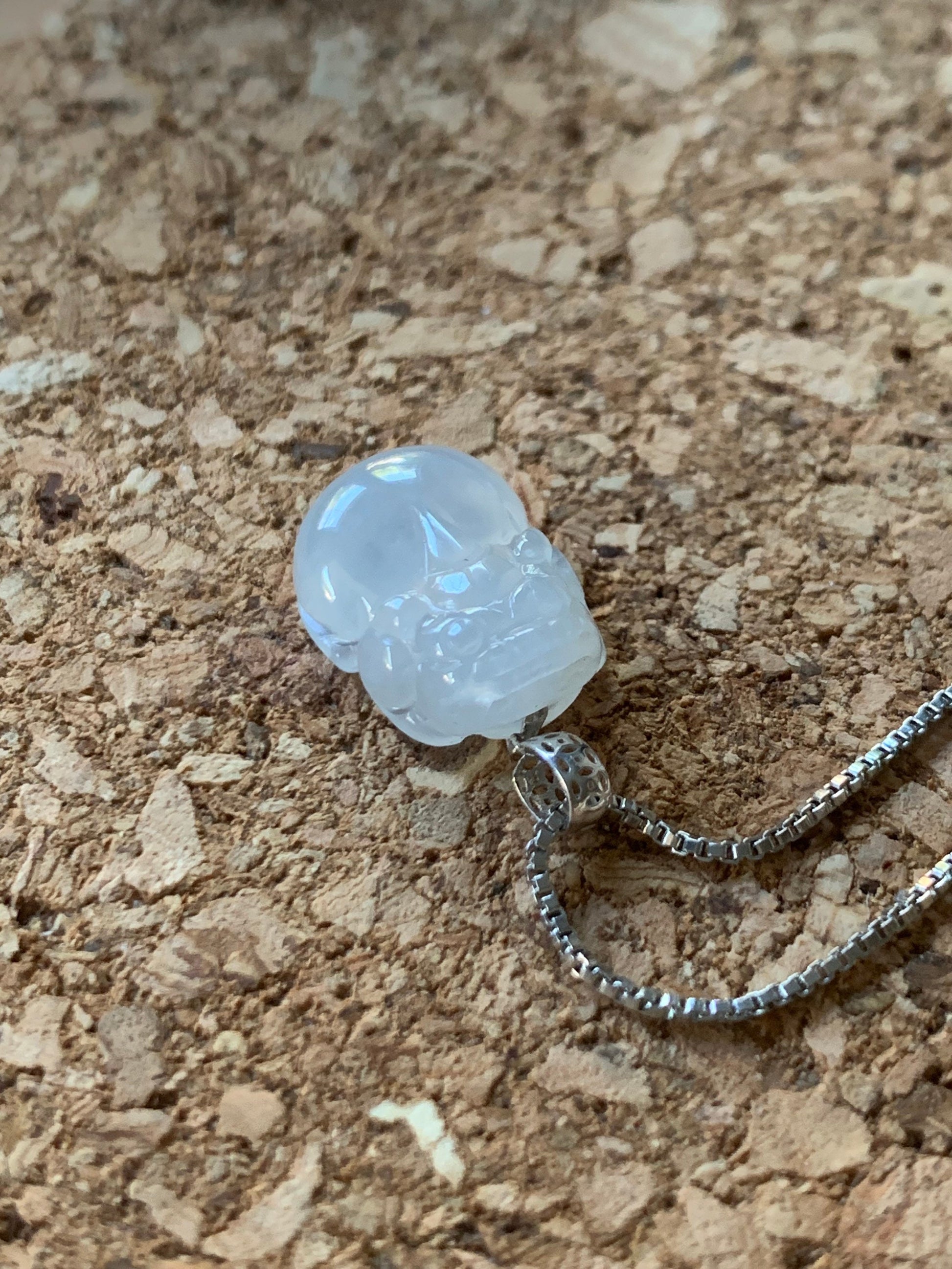 Natural Burmese Premium Icy Highly Translucent & Gelatinous White Jadeite Pixiu Pendant 18K White Gold Bail 天然缅甸起冰起光白冰翡翠貔貅吊坠