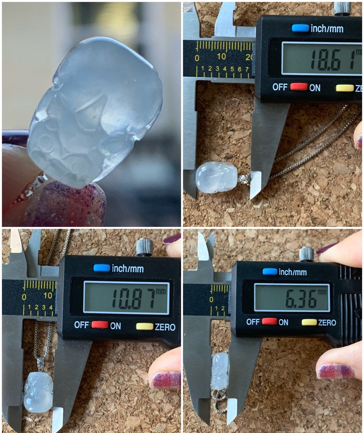 Natural Burmese Premium Icy Highly Translucent & Gelatinous White Jadeite Pixiu Pendant 18K White Gold Bail 天然缅甸起冰起光白冰翡翠貔貅吊坠