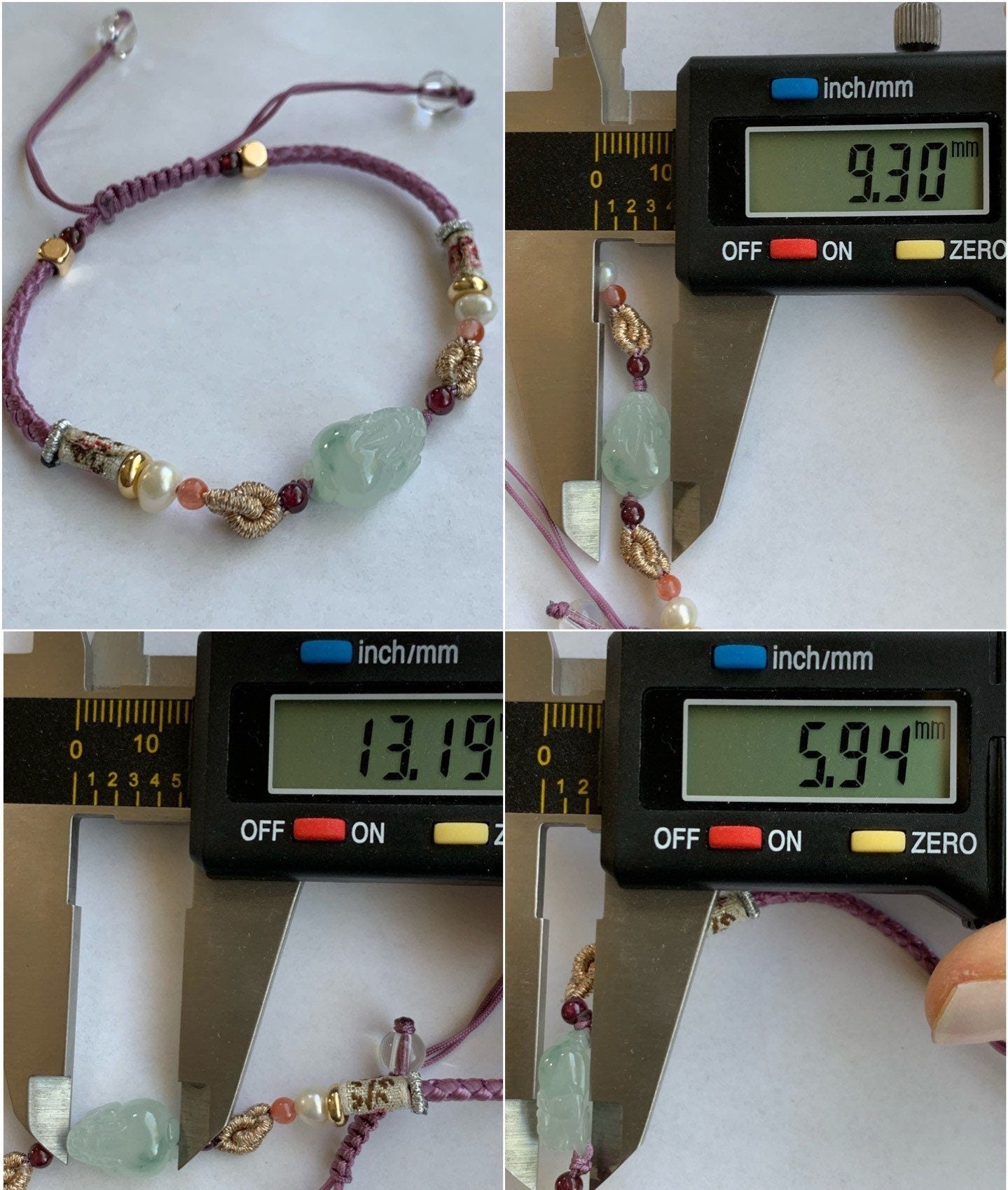 Natural Burmese Icy Highly Translucent Gelatinous Green Marbled Jadeite Carved Three-legged Toad Rope Bracelet Adjustable 天然缅甸冰胶飘花翡翠三脚金蟾手绳