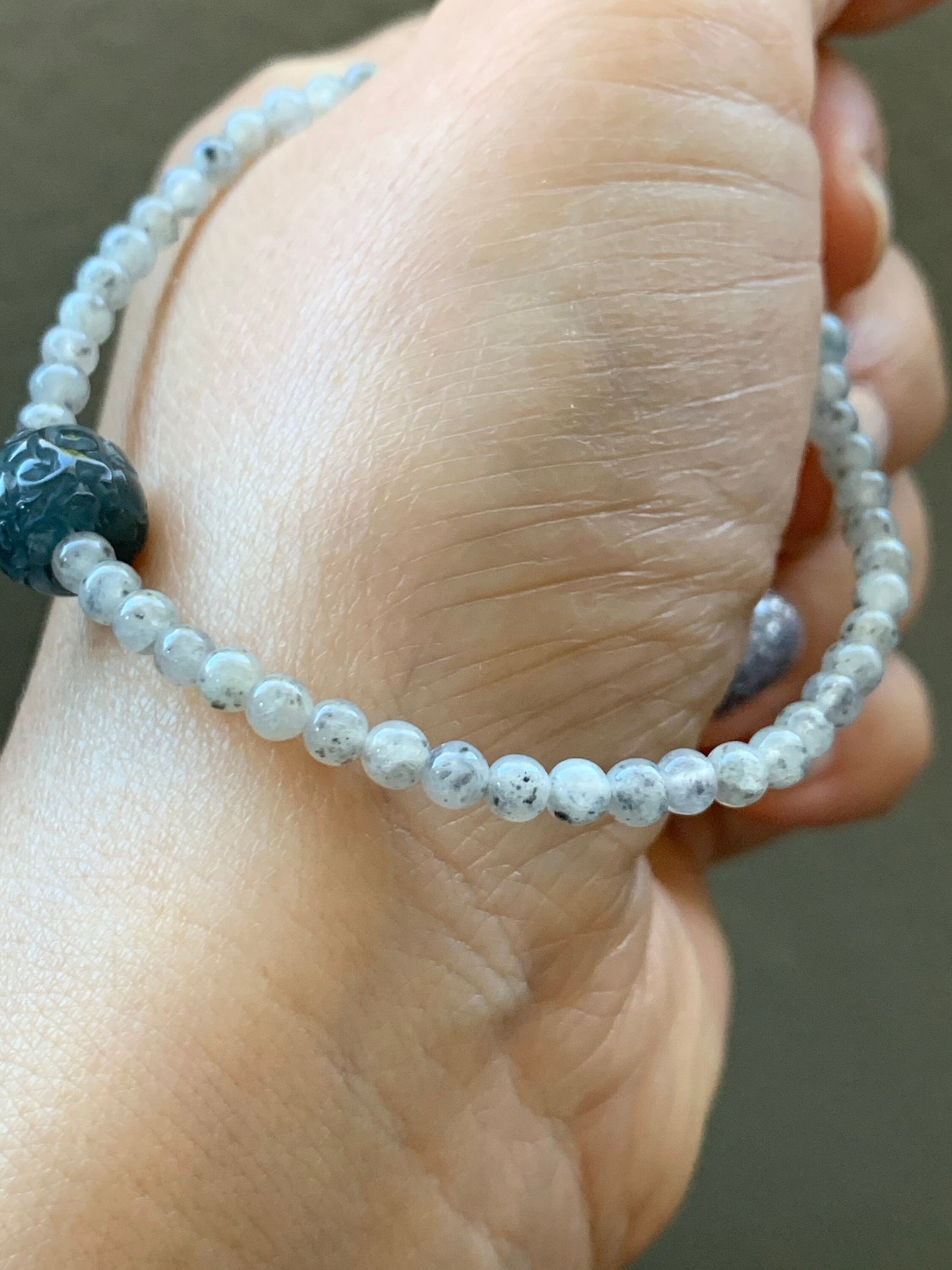 Natural Burmese A Graded Icy Highly Translucent Light Wuji Jadeite Guatemalan Wuji Jadeite Carved Barrel Bead Bracelet 7” 天然缅甸冰胶乌鸡翡翠冰危乌鸡桶珠手串