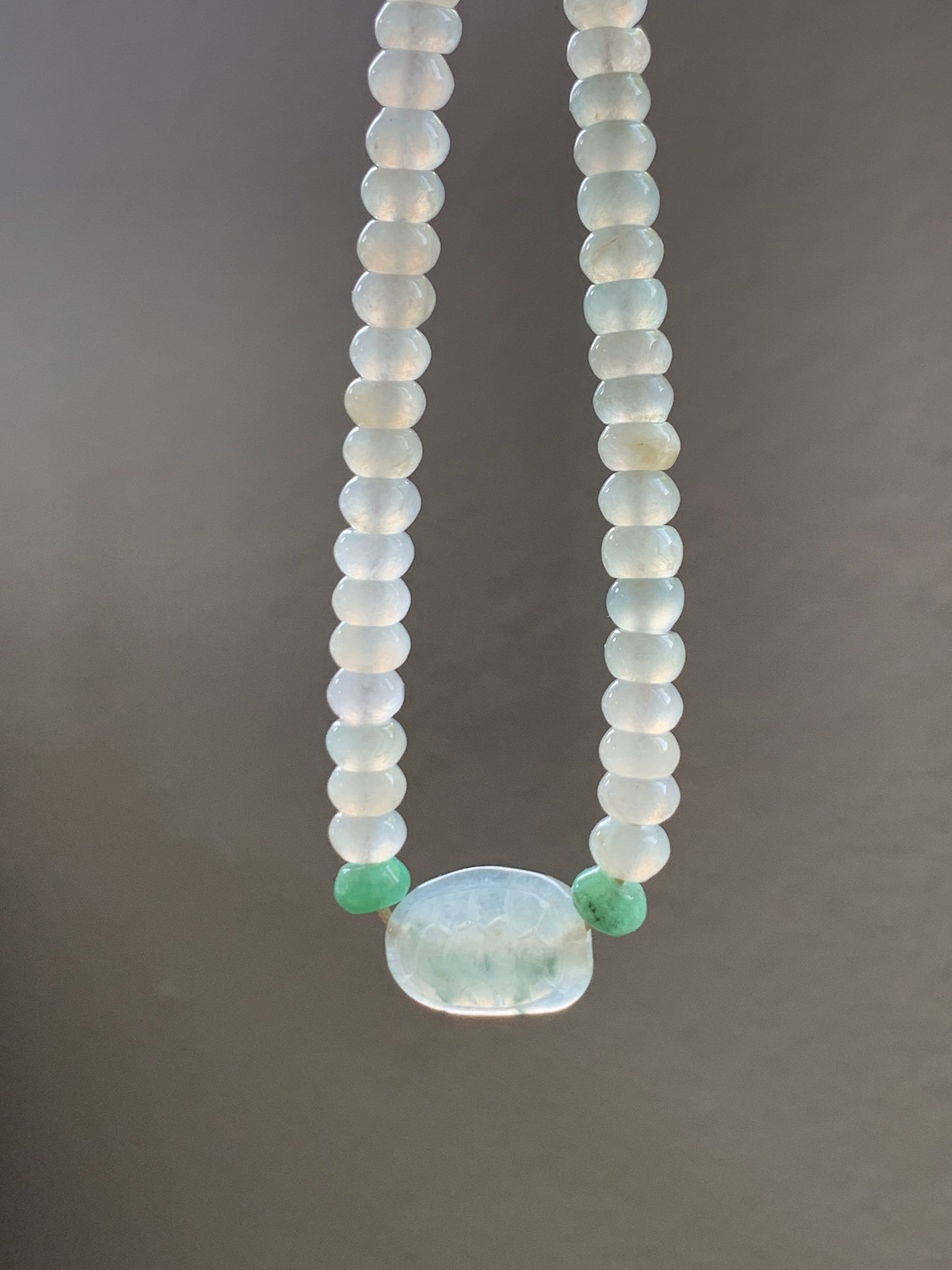 Natural Burmese Icy Highly Translucent Jadeite Flat Beads Carved Green Marbled Jadeite Turtle Shell Beaded Bracelet 7” 天然缅甸冰糖黄翡翠算盘珠飘花富甲手串