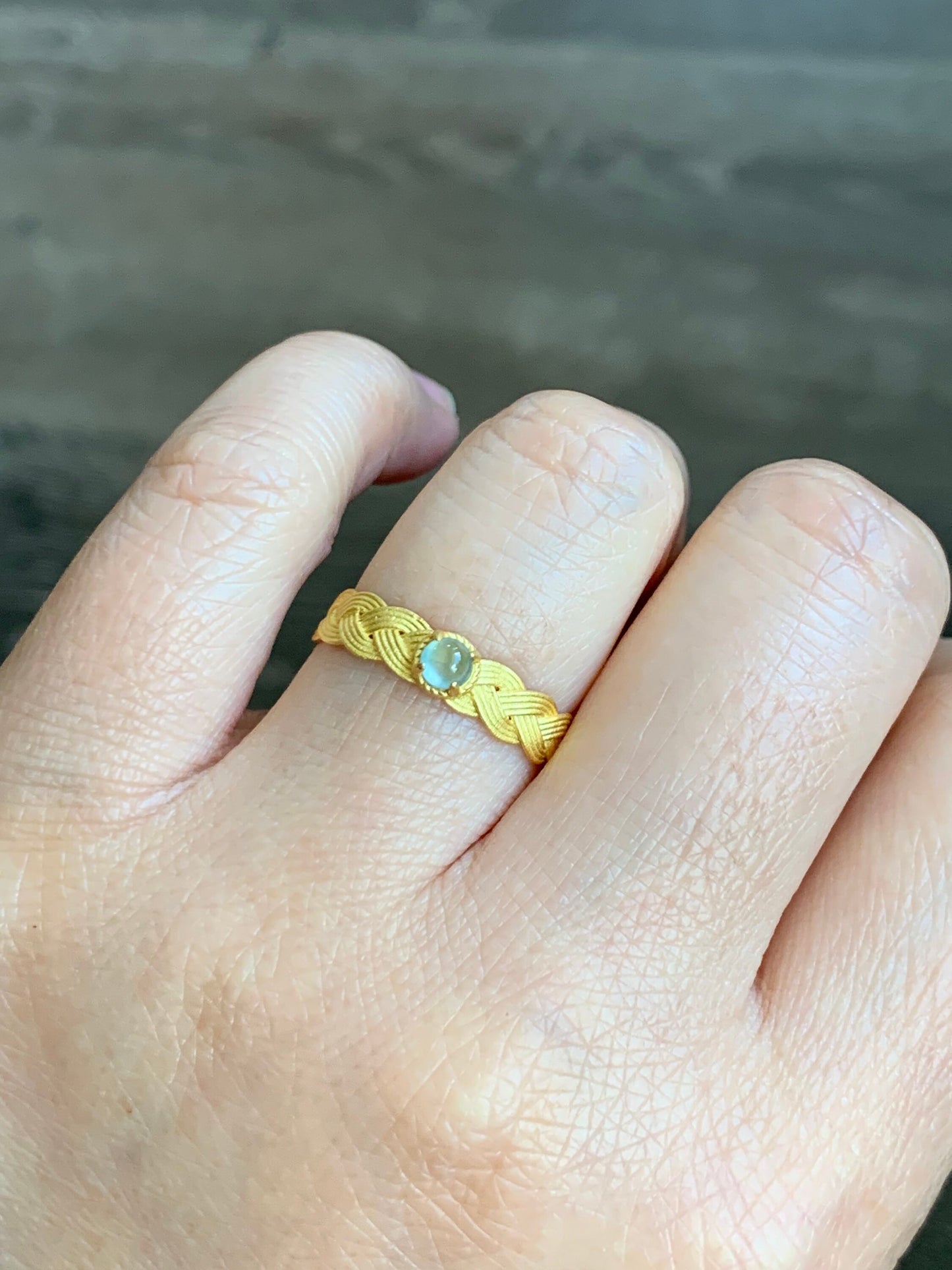 Natural Guatemalan Icy Translucent Sky Blue Jadeite Band Ring S925 Silver Ring Adjustable 缅甸天然冰天空蓝翡翠麻花款式银镶戒指