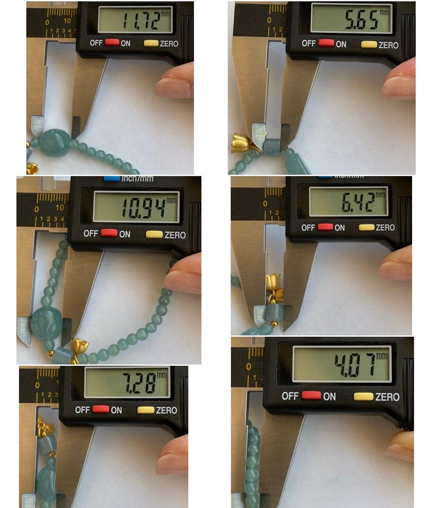 Natural Guatemalan Icy Translucent Gelatinous Sky Blue Jadeite Rabbit Bead & Barrel Bead Beaded Bracelet 6.75” Stretchy 天然冰胶危天空蓝翡翠小兔珠路路通珠手串
