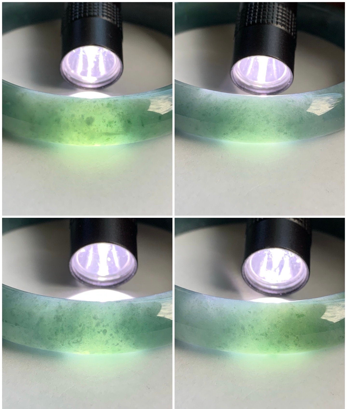 Certified Natural Guatemalan Icy Dark Dusty Blue Jadeite Snowflake Marbling Bangle Bracelet 58.2mm 10.5x6.8mm 40 grams 天然冰危蓝雪花绵翡翠正圈手镯 1628