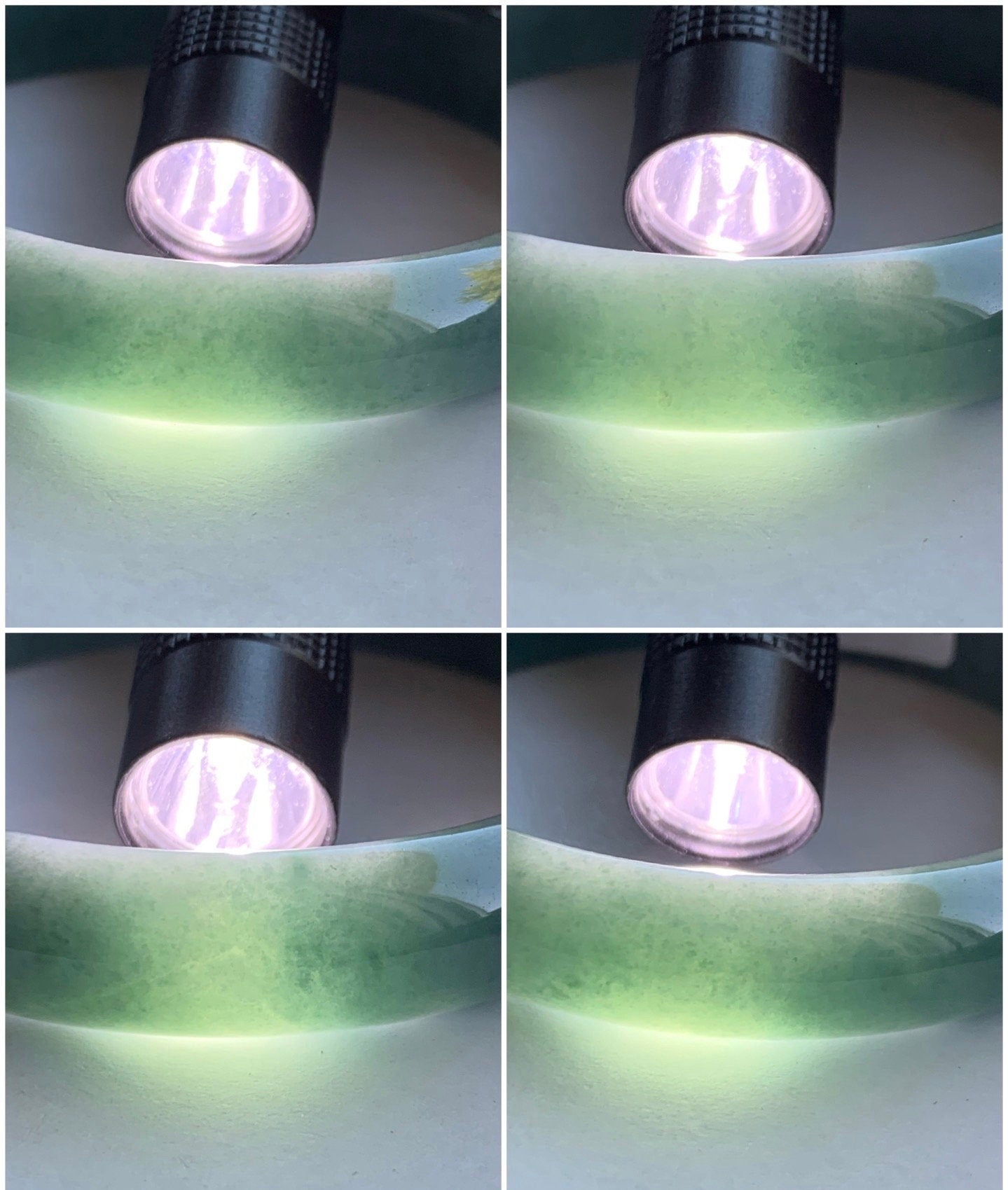 Certified Natural Guatemalan Icy Dusty Blue Jadeite Wide Bangle Bracelet 61.9mm 12x7.2mm 45.24g 天然危地马拉蓝水翡翠正圈手镯 5170
