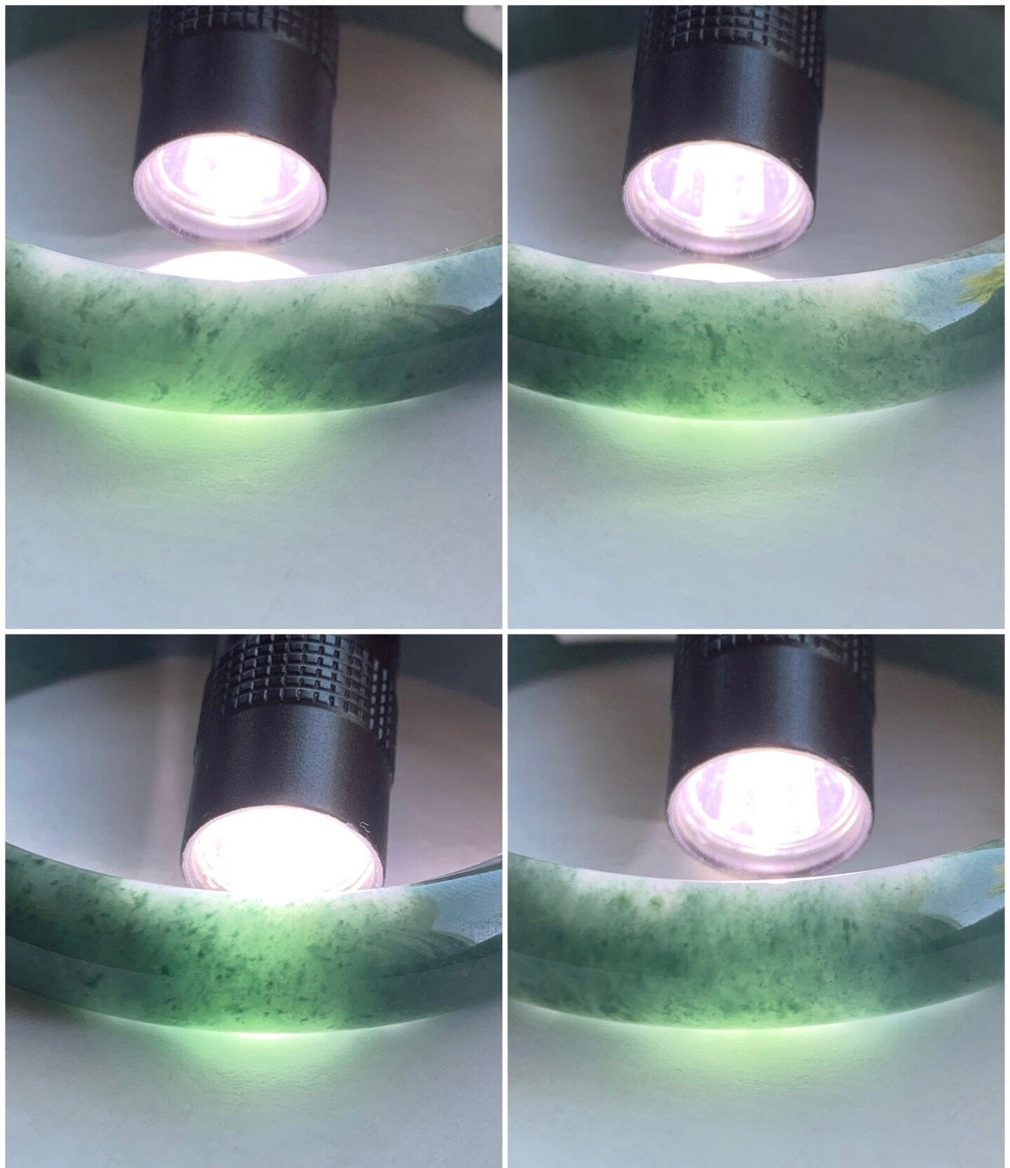 Certified Natural Guatemalan Icy Dusty Blue Jadeite Wide Bangle Bracelet 59.5mm 10.67x6mm 34.3g 天然危地马拉蓝水翡翠正圈手镯 5130