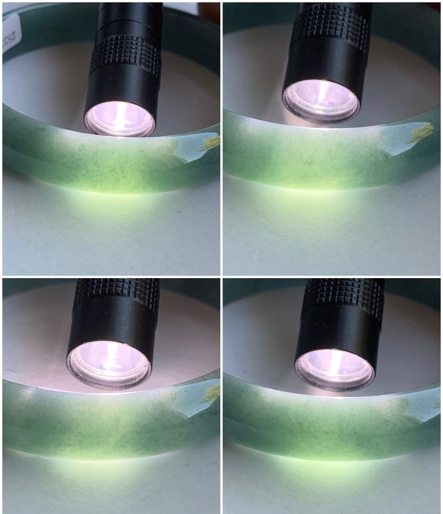 Certified Natural Guatemalan Icy Dusty Blue Jadeite Wide Bangle Bracelet 61.9mm 12.25x6.58mm 45.3g 天然危地马拉蓝水翡翠正圈手镯 5168