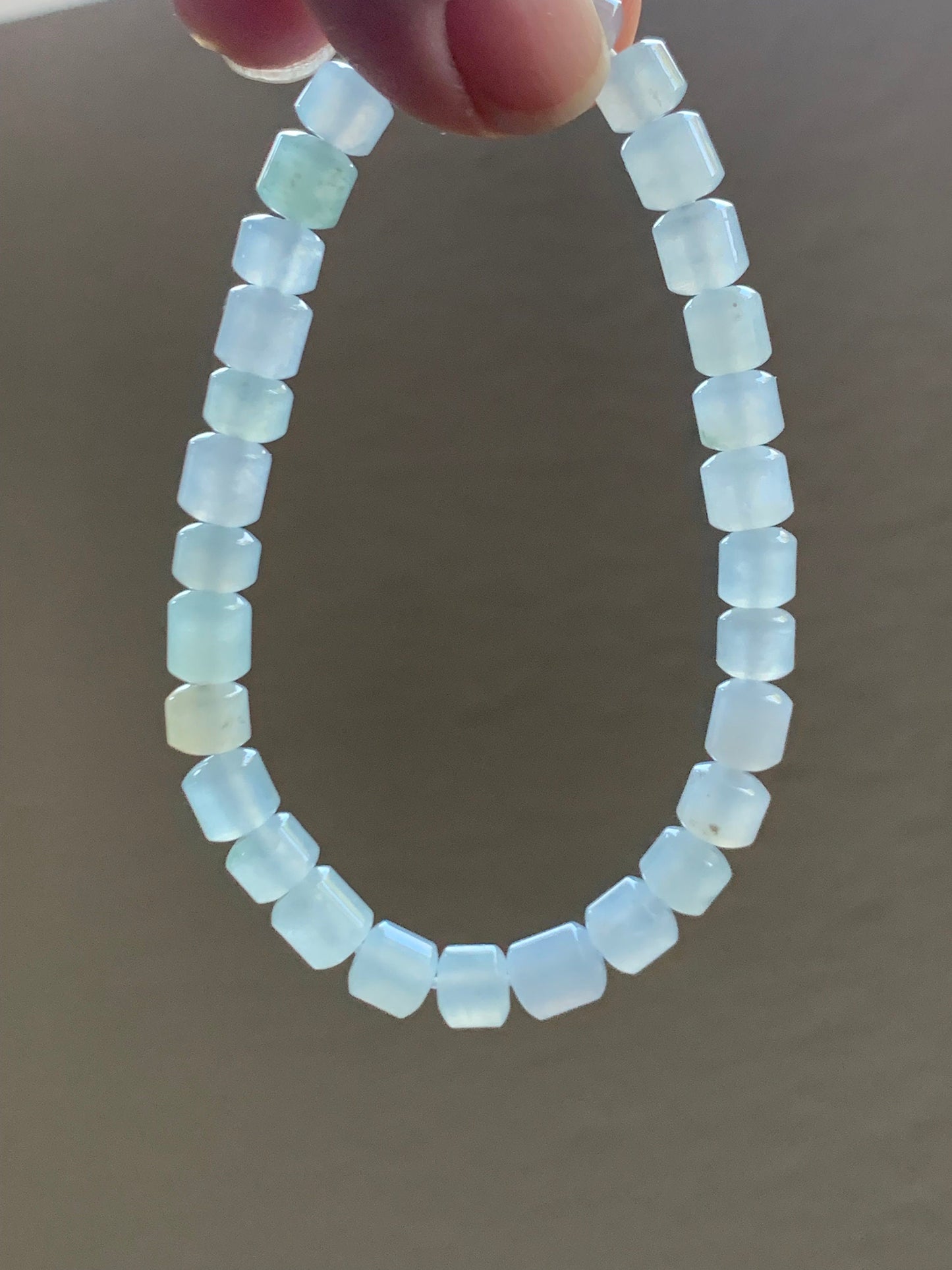 Natural Burmese Icy Highly Translucent Pastel Multicolored Jadeite Modified Barrel Beads Beaded Bracelet 6.5” 天然缅甸老种冰多宝翡翠桶珠手串 XG324
