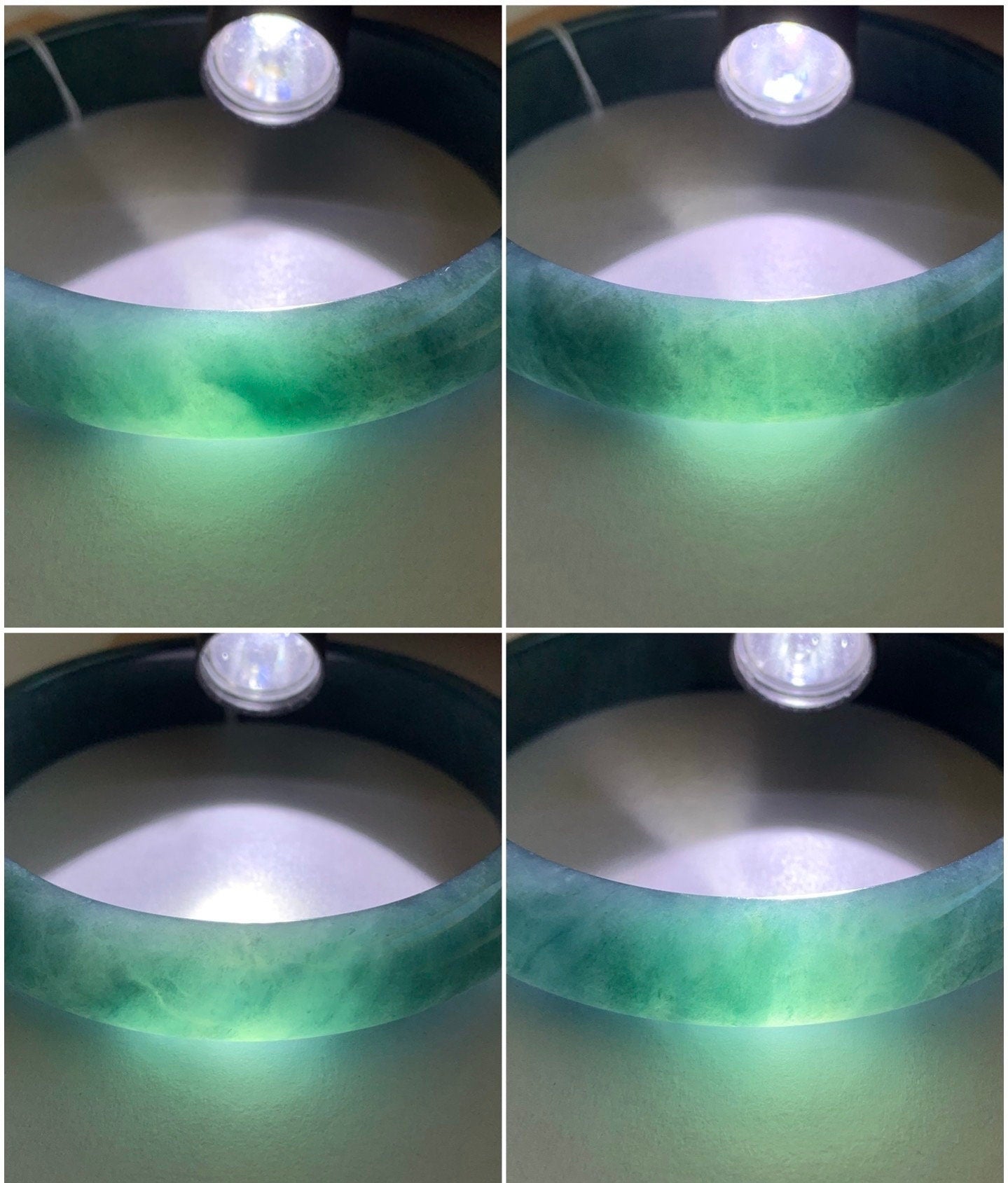 Certified Natural Guatemalan Icy Translucent Blue Jeans Jadeite Wide Bangle Bracelet 58.8mm 11.7x6.8mm 44.43g 天然冰危牛仔蓝翡翠正圈轮胎手镯 7109