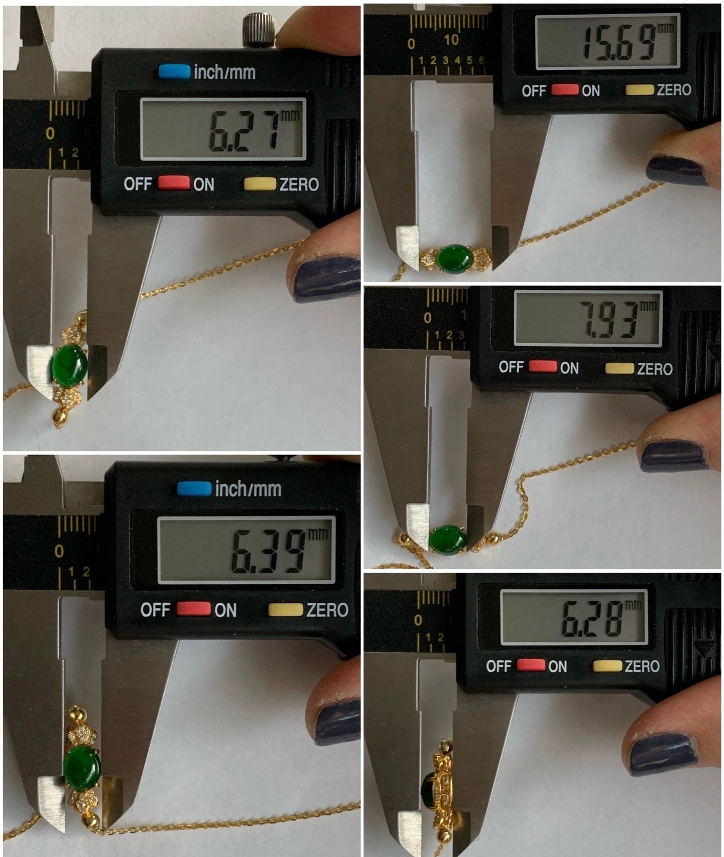 Natural Guatemalan Icy Highly Translucent Vibrant Green Oval Jadeite Candy Charm Chain Bracelet Sterling Silver YG Finish 天然冰危绿翡翠糖果潘多拉针式银手链