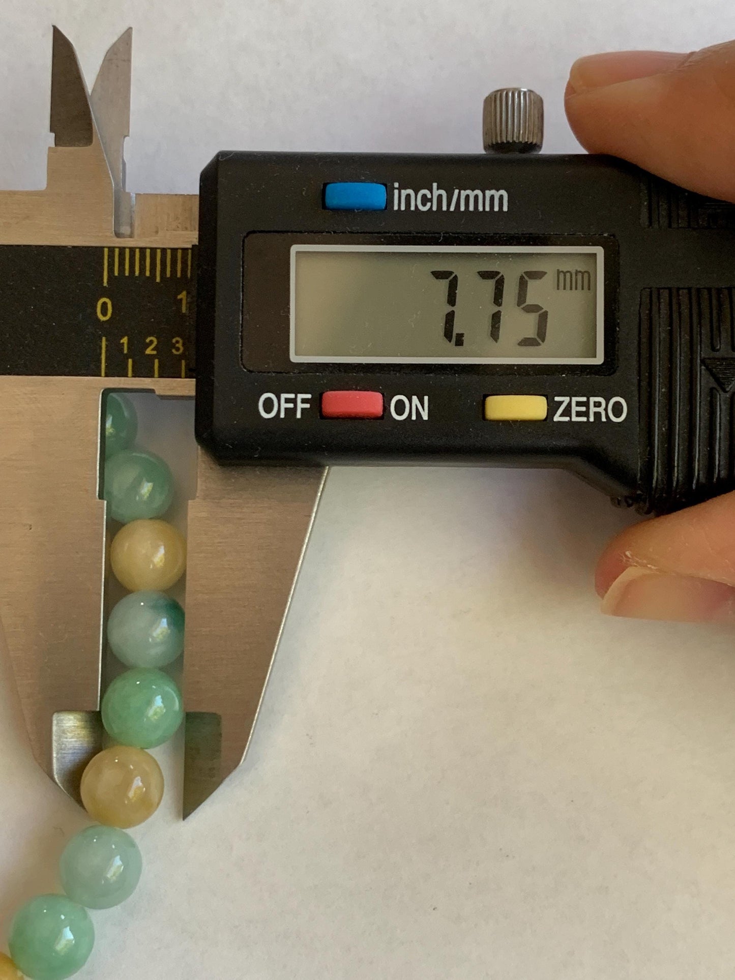 Certified Natural Burmese Icy Translucent Multicolored Jadeite Beaded Bracelet 7.7mm 7” 19.1g 天然缅甸糯种多宝色翡翠圆珠手串 6900