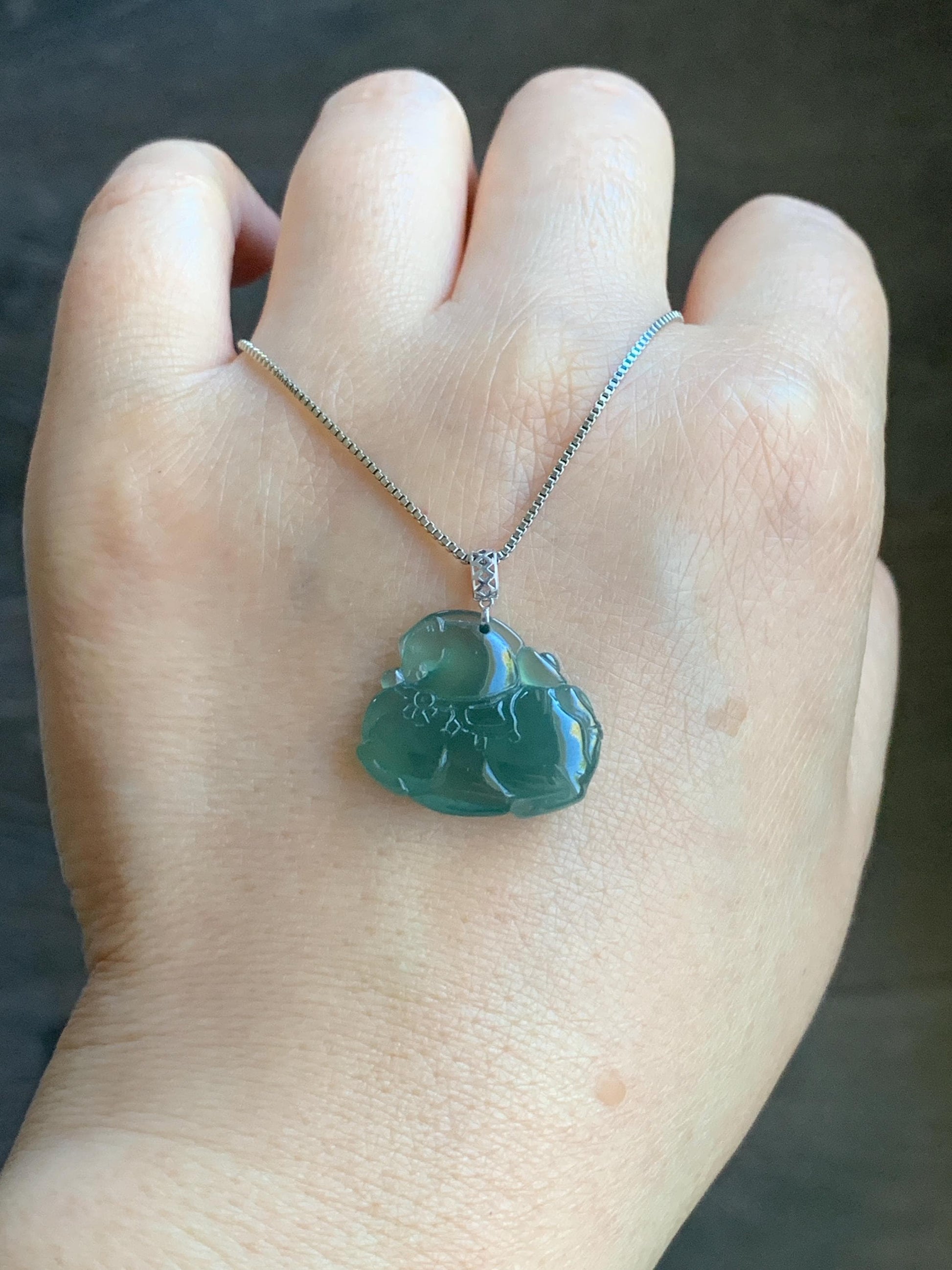 Natural Guatemalan Icy Translucent Gelatinous Teal Green Jadeite Baby Tang Horse Pendant 18K White Gold 3g 天然冰胶危蓝绿翡翠小唐马镶嵌吊坠 XDW72C
