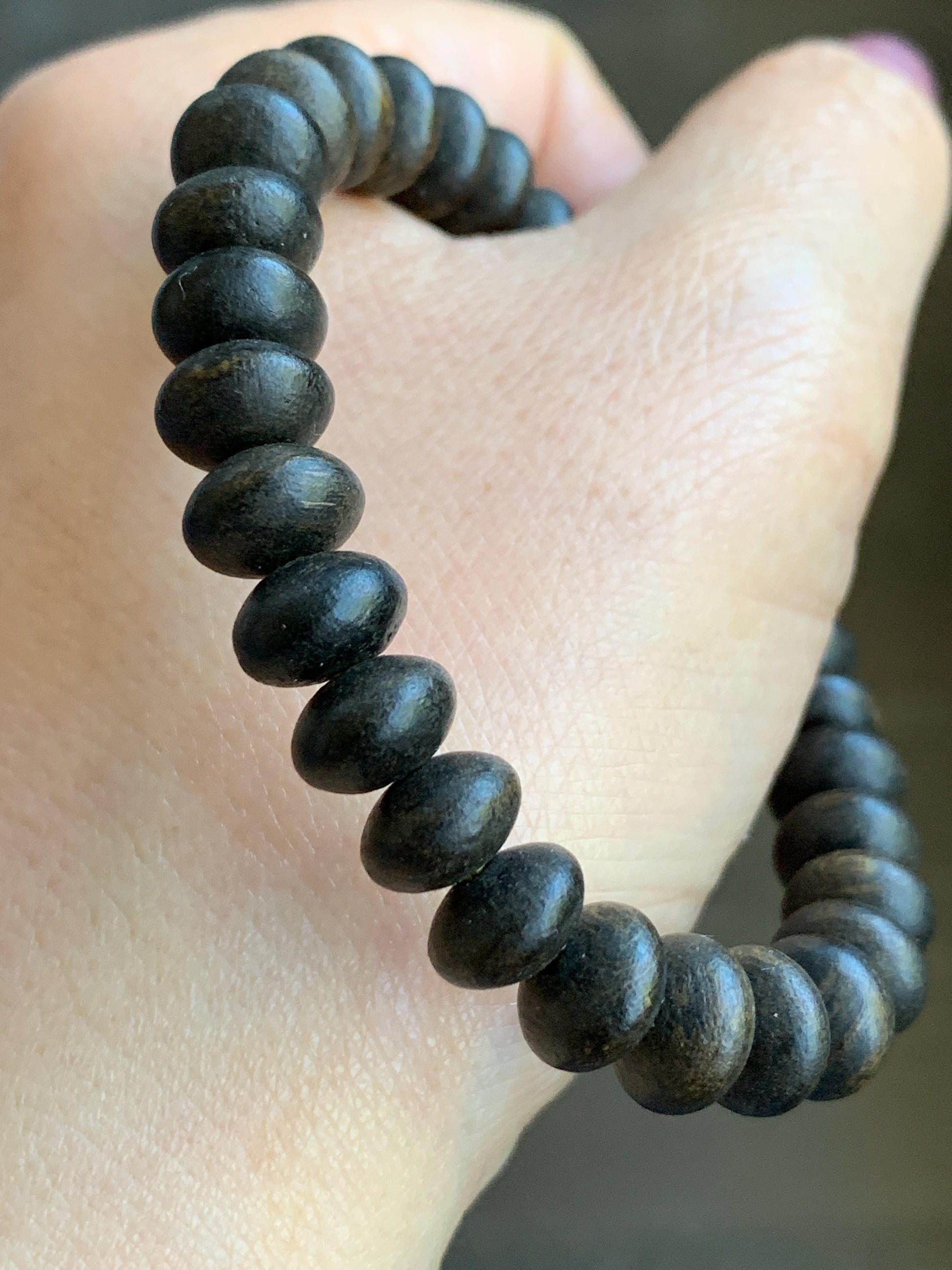 Natural Burmese Icy Translucent Light Yellow Jadeite Engraved Barrel Bead Agarwood Beaded Bracelet Sterling Silver 7” 天然缅甸冰糖黄翡翠仿古雕桶珠沉香鼓珠手串