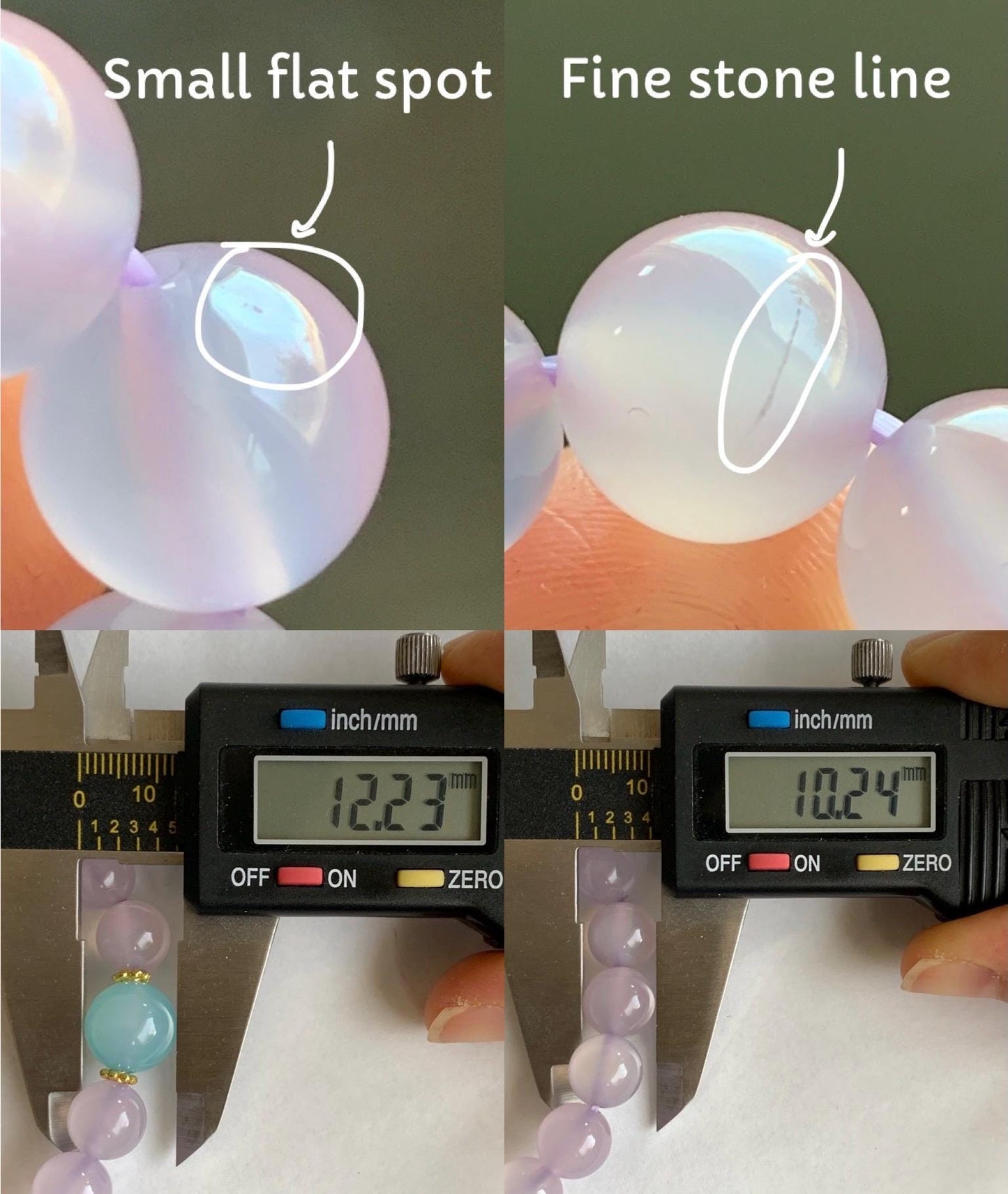 Natural Icy Highly Translucent Light Pinkish Purple Agate Large Beads & Sky Blue Agate Beaded Bracelet 10mm 27g 7.25” 天然高冰品质淡粉紫玛瑙圆珠手串