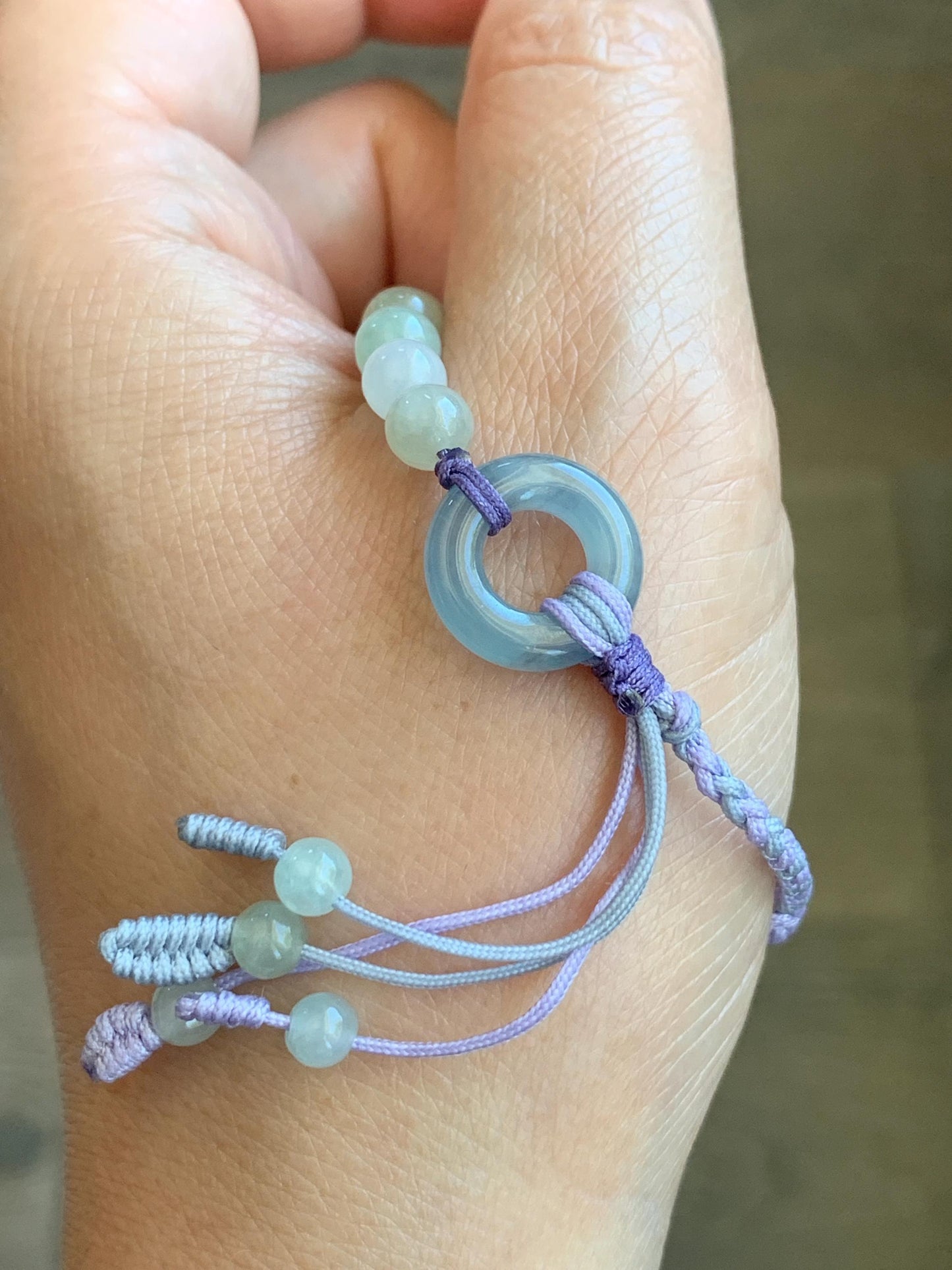 Natural Grade A Icy Translucent Pastel Macaroons Multicolored Jadeite Pixiu & Charms Beaded Bracelet 6.75" 10g 天然冰马卡龙色翡翠貔貅珠手串 BZM259