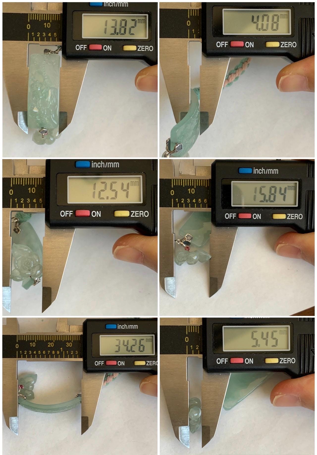 Natural Grade A Icy Highly Translucent Gelatinous Light Green Jadeite Shan Shui Landscape Cuff Rope Bracelet 6.75” 10g 天然冰胶老种绿翡翠山水手牌手绳 SSQ21