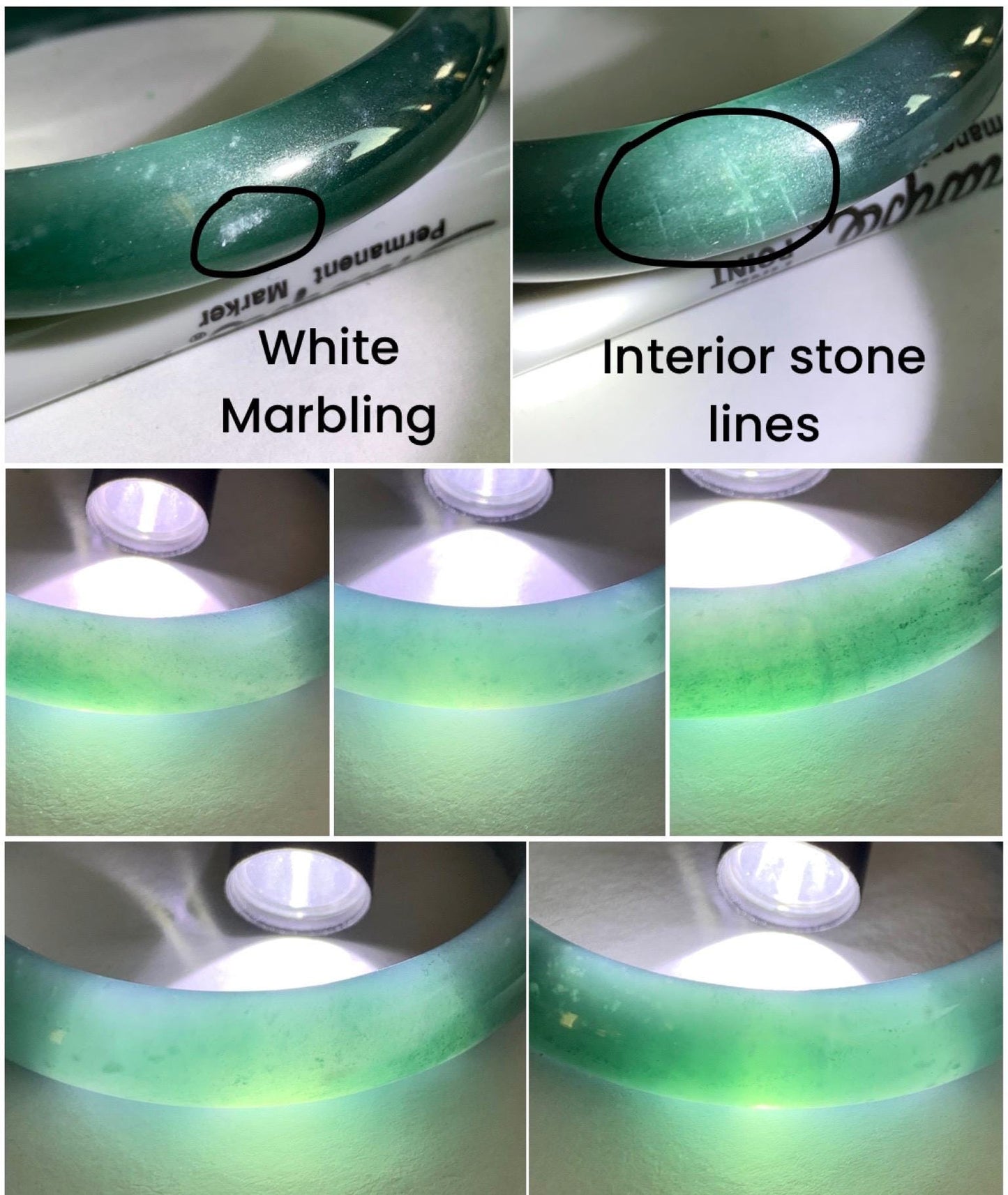 Certified Natural Grade A Guatemalan Translucent Dark Teal Blue Jade Jadeite Wide Bangle Bracelet 59.3mm 44g 7.25" 天然危蓝糯冰翡翠正圈手镯 9412
