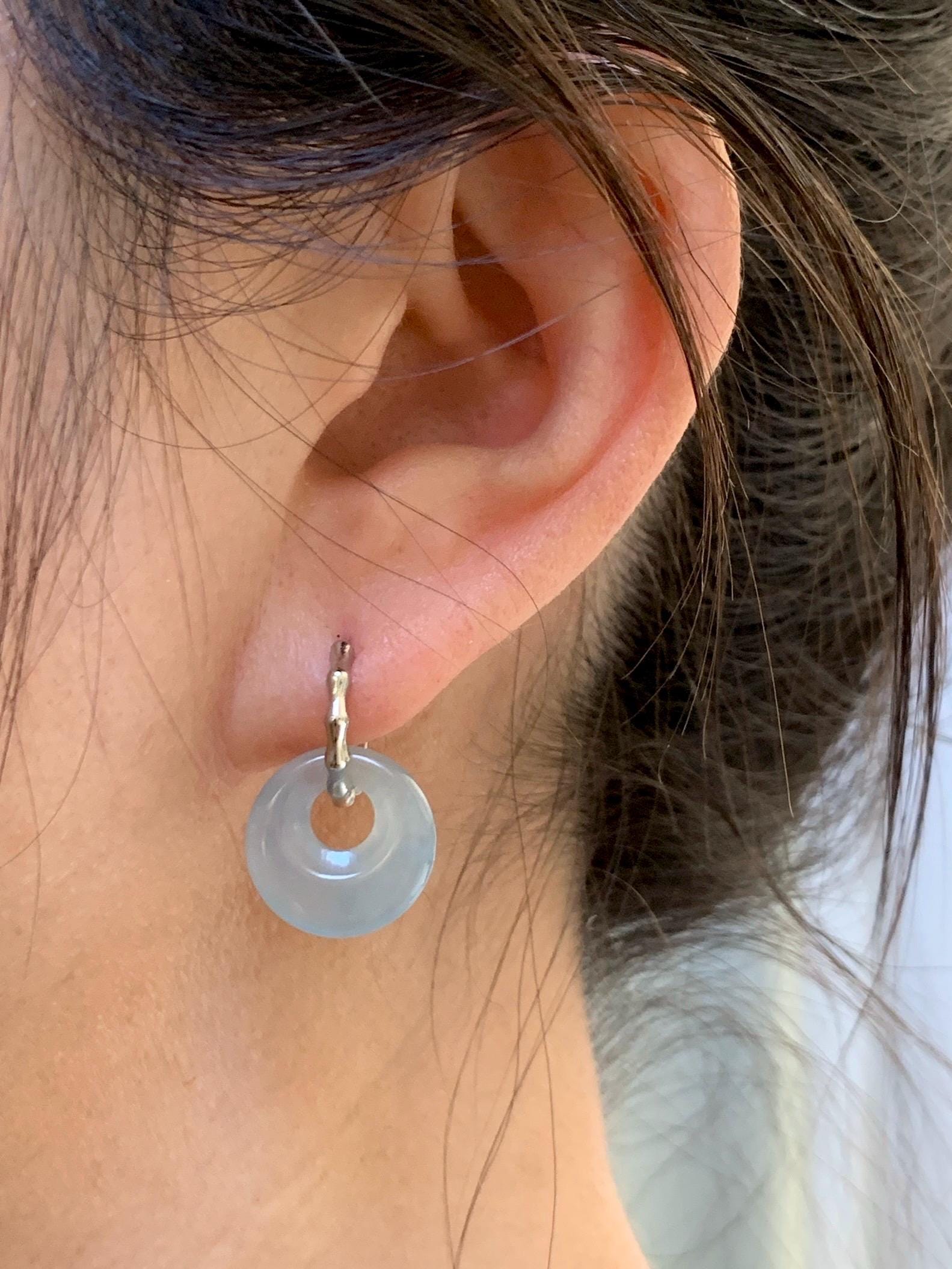 Natural Grade A Guatemalan Icy Highly Translucent Aegean Blue Jade Jadeite Bead Sphere Pendant Sterling Silver 天然冰危牛仔蓝翡翠单珠镶嵌吊坠 NZL180