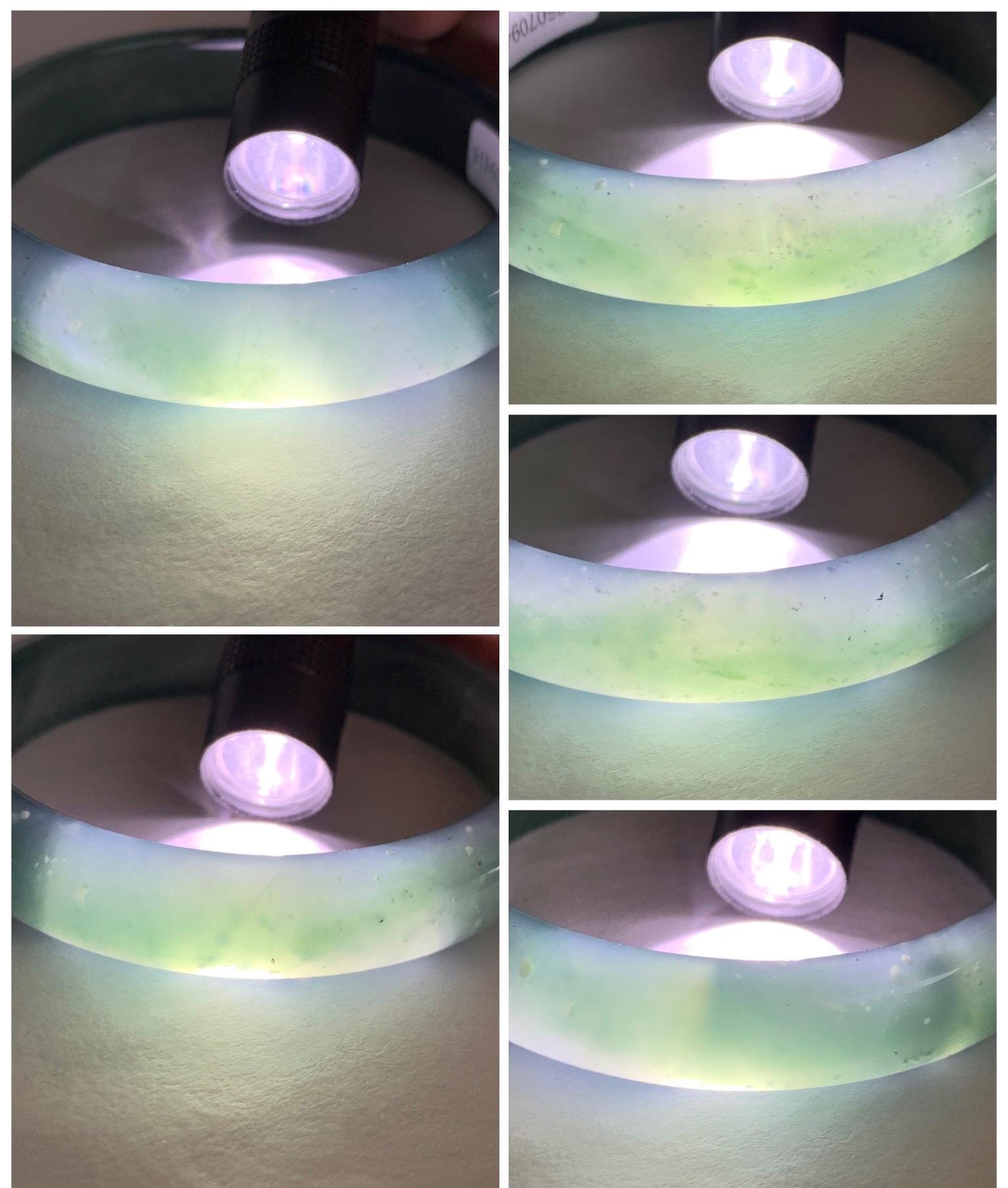 Certified Natural Guatemalan Icy Highly Translucent Deep Teal Blue Jade Jadeite Wide Bangle Bracelet 58.2mm 50.97g 7.2" 天然冰胶危蓝翡翠正圈手镯 9414