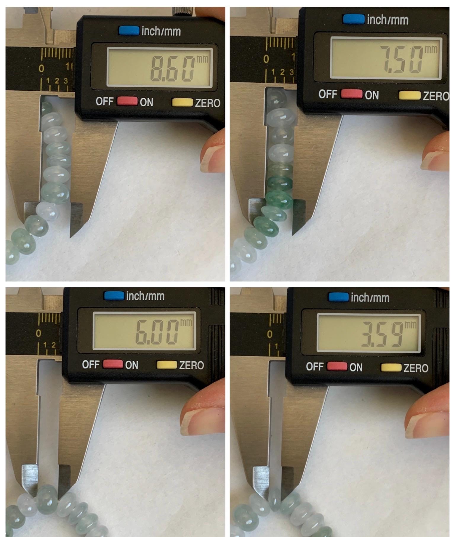 Natural Grade A Icy Highly Translucent Gelatinous Multicolored Jade Jadeite Drum Beads Beaded Bracelet 6.75” 18g 天然冰透浅多宝翡翠鼓珠手串 DBB538A