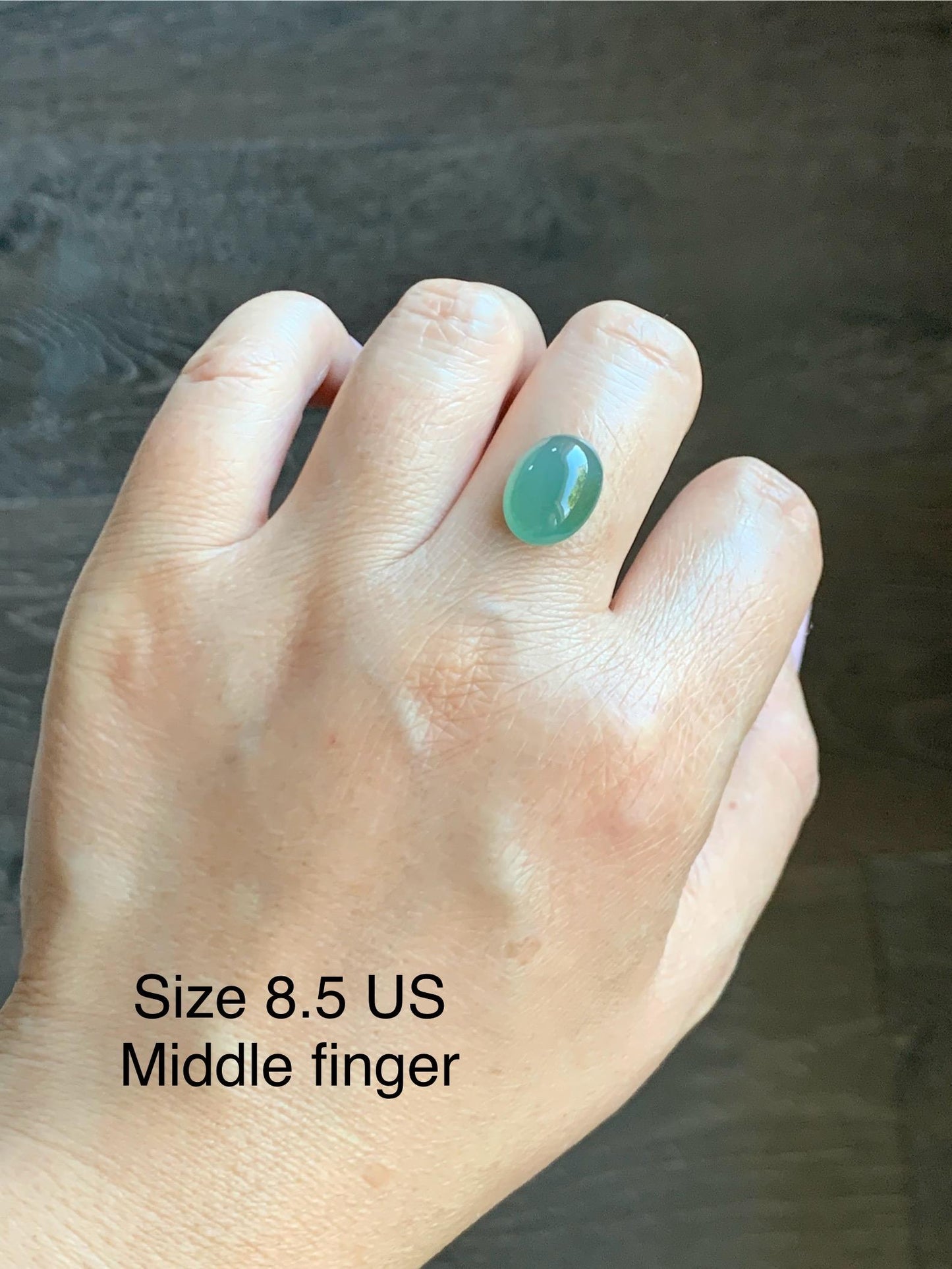 Natural Grade A Guatemalan Icy Translucent Gelatinous Teal Green Jade Jadeite Large Oval Cabochon Loose Gem 10x13.8x6mm 天然老种冰危晴蓝翡翠大蛋面 WQL66