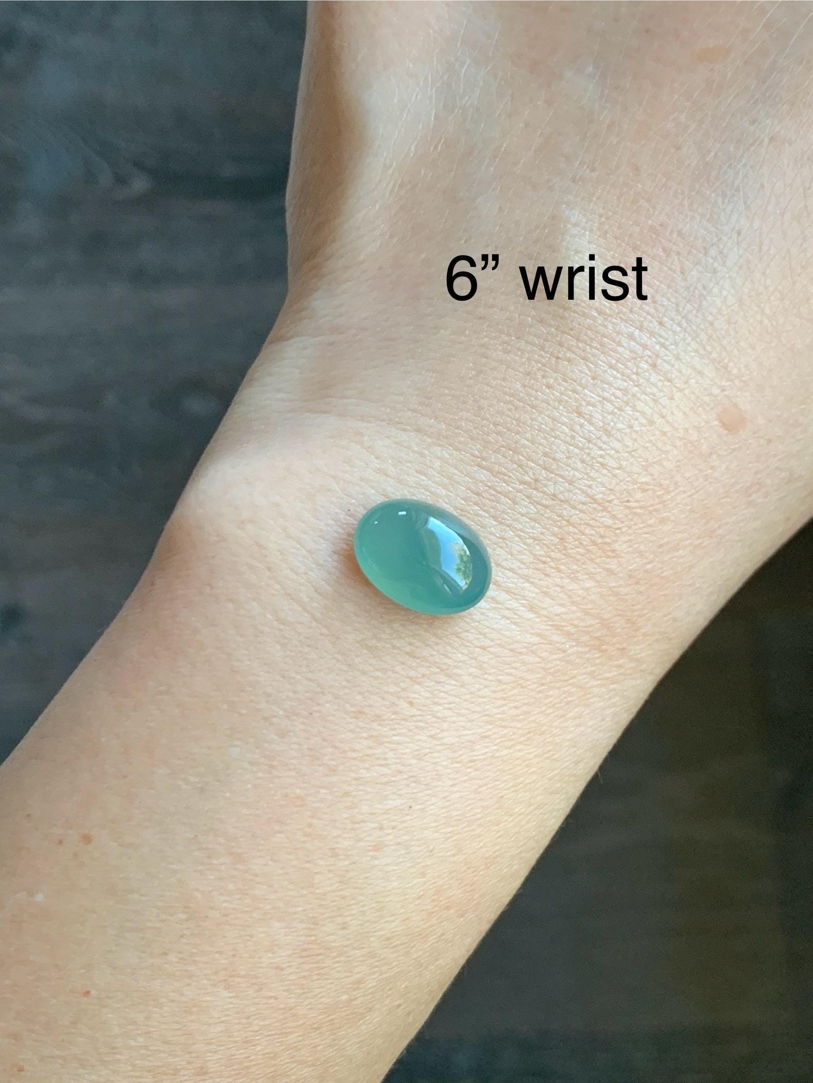 Natural Grade A Guatemalan Icy Translucent Gelatinous Teal Green Jade Jadeite Large Oval Cabochon Loose Gem 10x13.8x6mm 天然老种冰危晴蓝翡翠大蛋面 WQL66