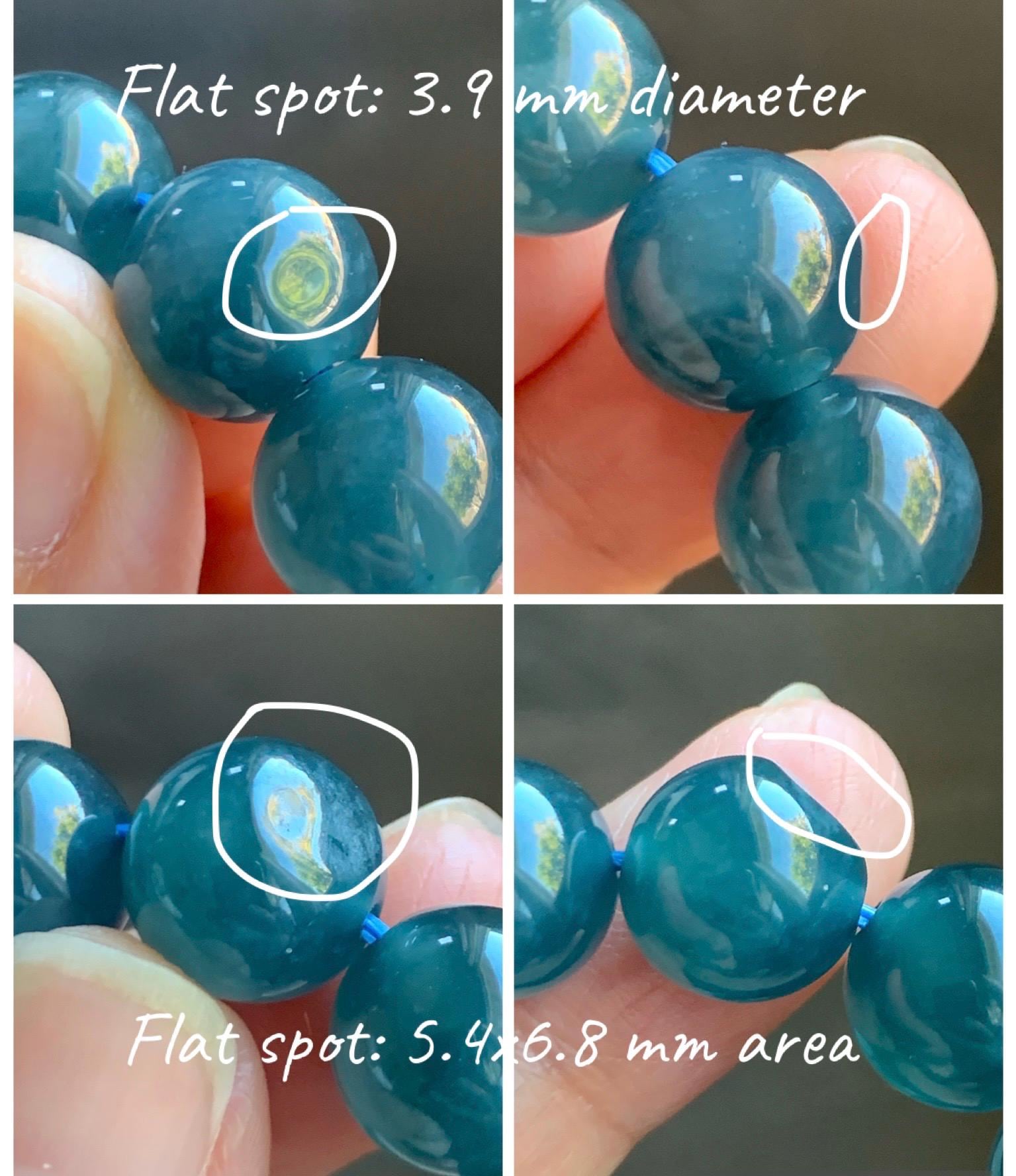 Certified Natural Grade A Guatemalan Icy Translucent Dark Blueberry Jade Jadeite Beaded Bracelet 11.7mm 7.3” 48.43 天然冰胶危蓝莓紫翡翠圆珠手串 763