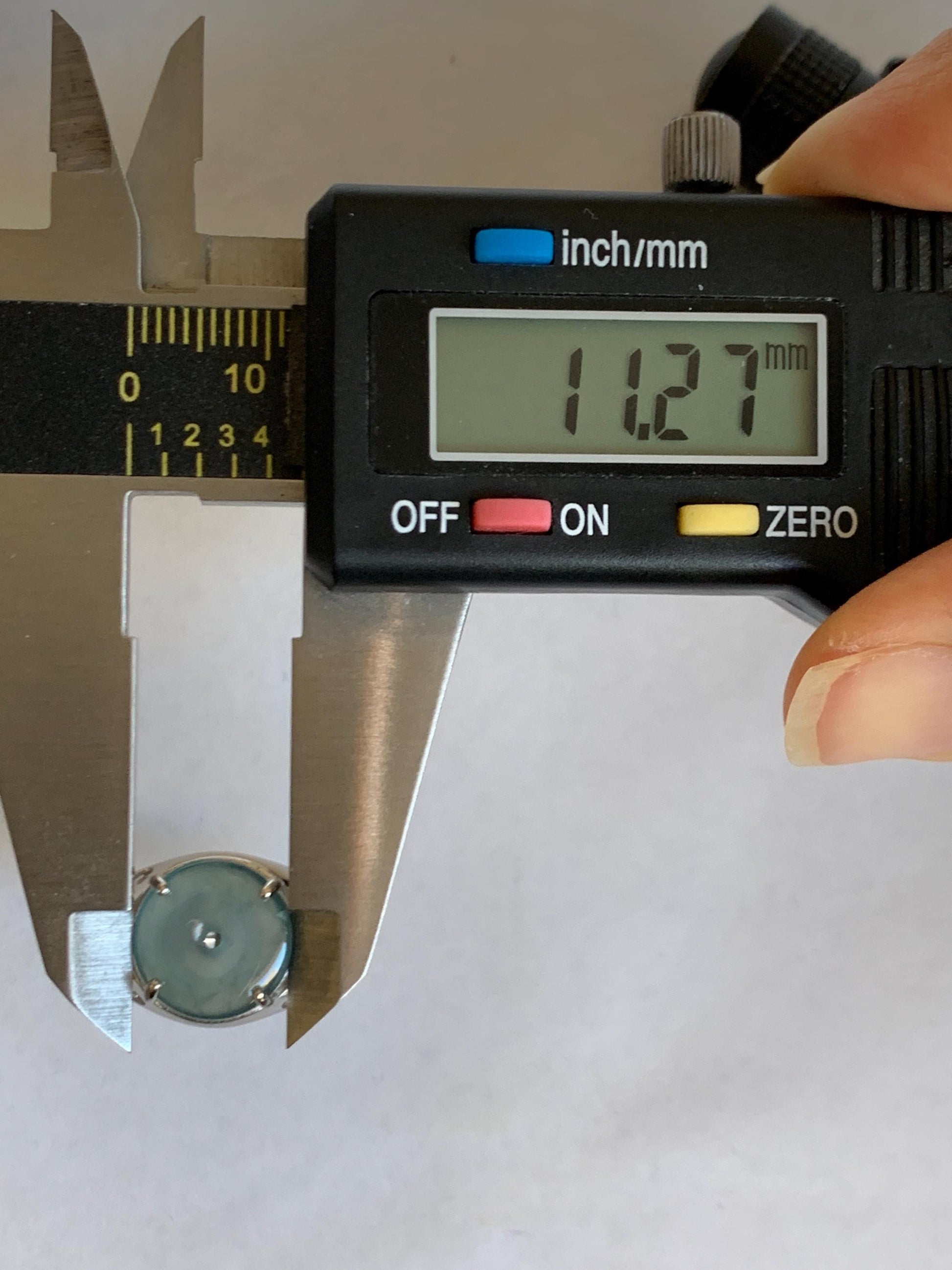 Natural Type A Guatemalan Icy Translucent Teal Blue Jade Jadeite Donut Ping An Kou Ring Sterling Silver Size Adjustable 天然冰危蓝翡翠平安扣戒指MAPK270C