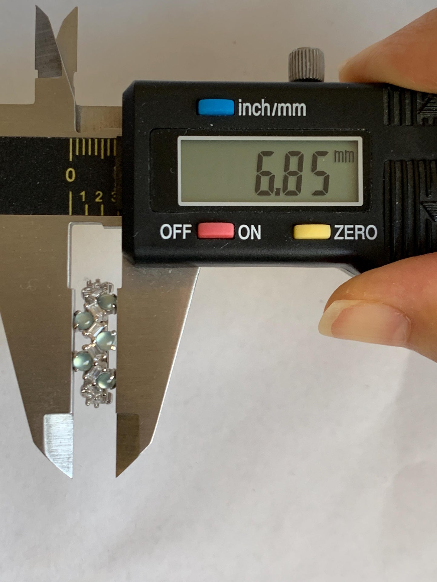 Natural Grade A Guatemalan Icy Translucent Pastel Blue Jade Jadeite 5-Stone Band Ring Sterling Silver Size Adjustable 天然冰危淡蓝翡翠银镶戒指 WBP77