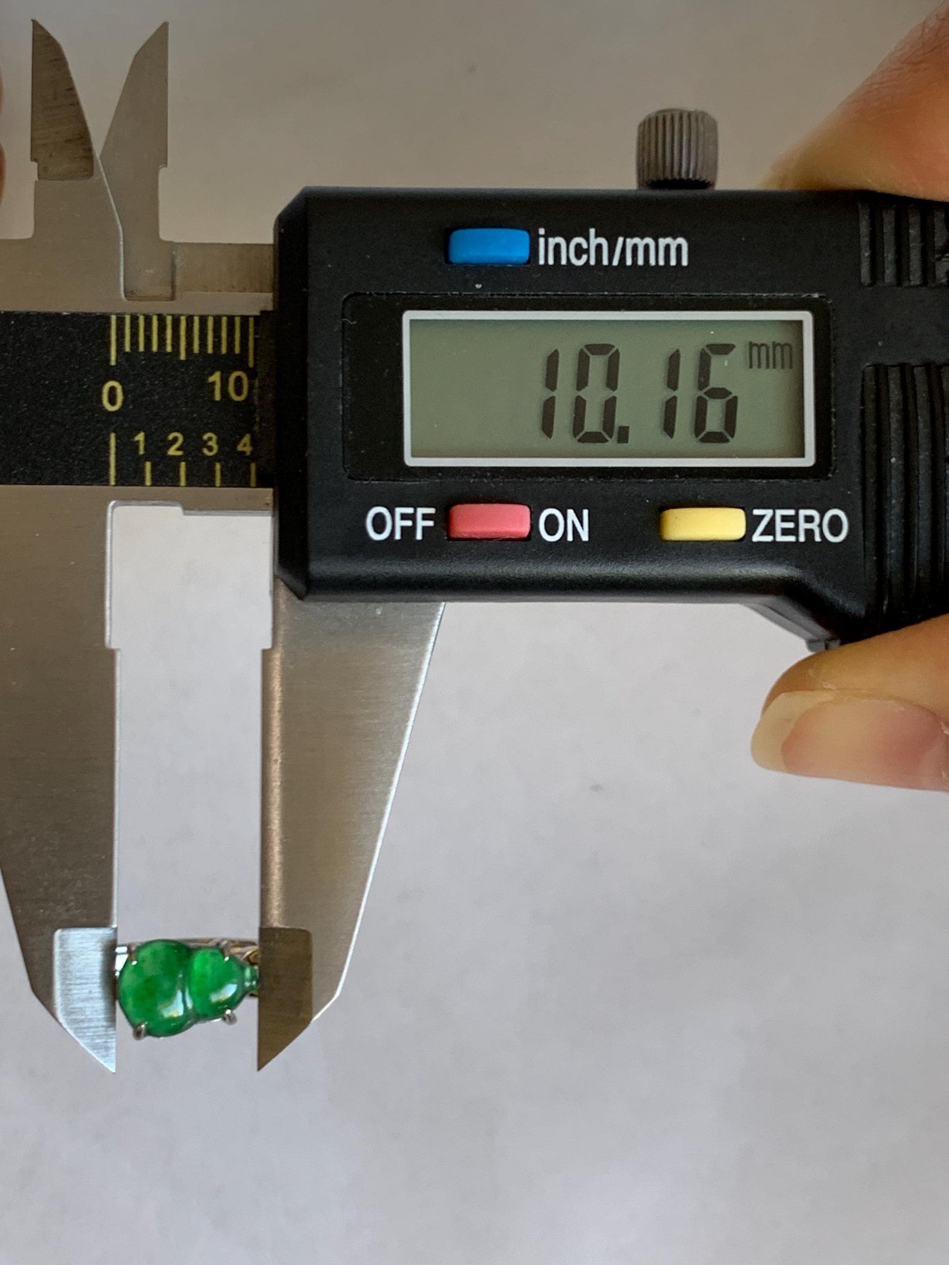 Natural Grade A Guatemalan Icy Translucent Vibrant Green Jade Jadeite Hulu Gourd Ring Sterling Silver Size Adjustable 天然冰危绿翡翠葫芦银镶戒指 LHL85