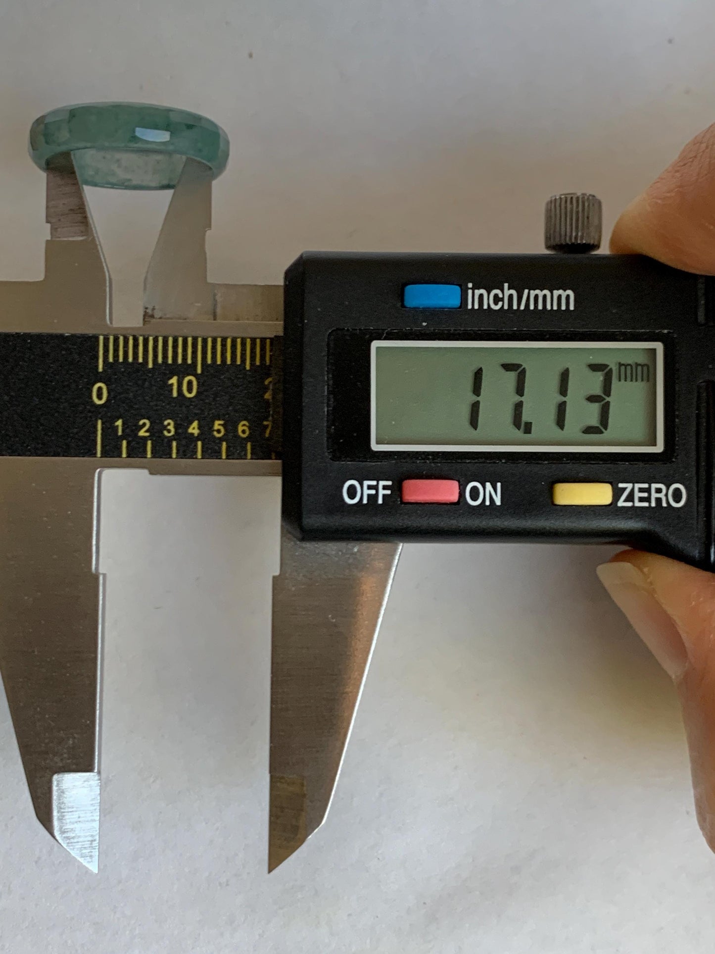 Natural Grade A Guatemalan Icy Highly Translucent Teal Blue Green Marbled Jade Jadeite Faceted Band Ring Size 6.5 US 天然冰危蓝飘花翡翠切割面戒圈 WLQ220C