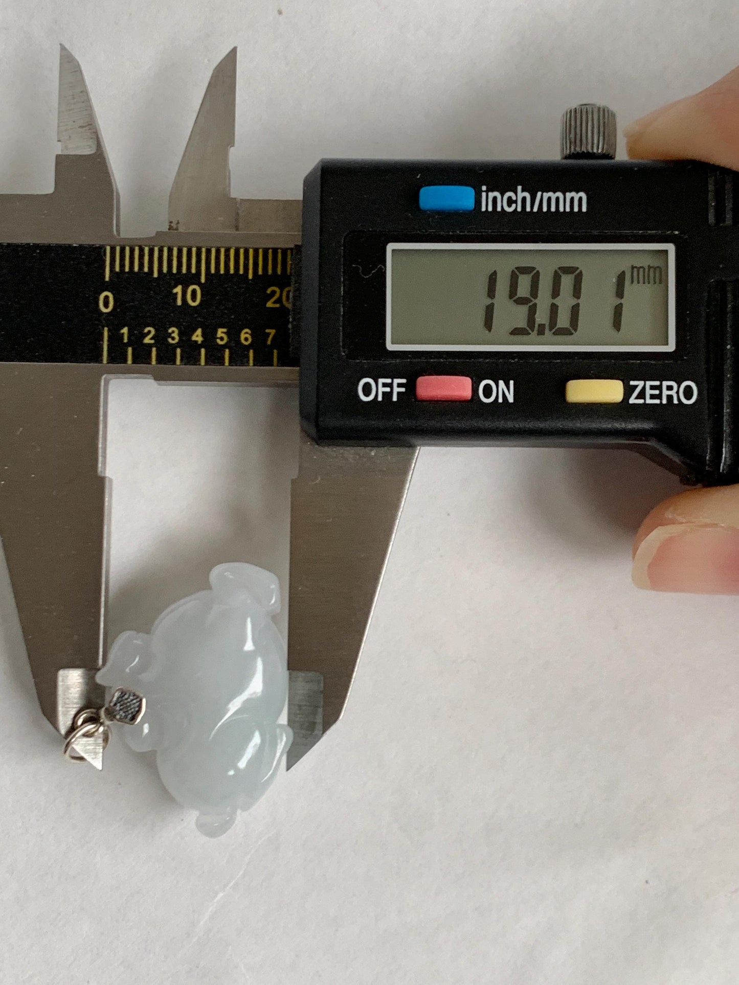 Natural Grade A Icy Translucent Gelatinous Icy White Jade Jadeite Carved Tang Horse Pendant Sterling Silver 9g 天然冰细糯淡蓝底翡翠唐马银镶吊坠 TMQ160