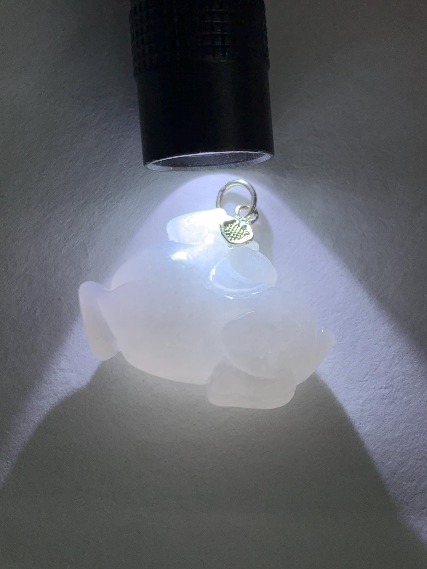 Natural Grade A Icy Translucent Gelatinous Icy White Jade Jadeite Carved Tang Horse Pendant Sterling Silver 10g 天然冰细糯淡紫底翡翠唐马银镶吊坠 TMZ160