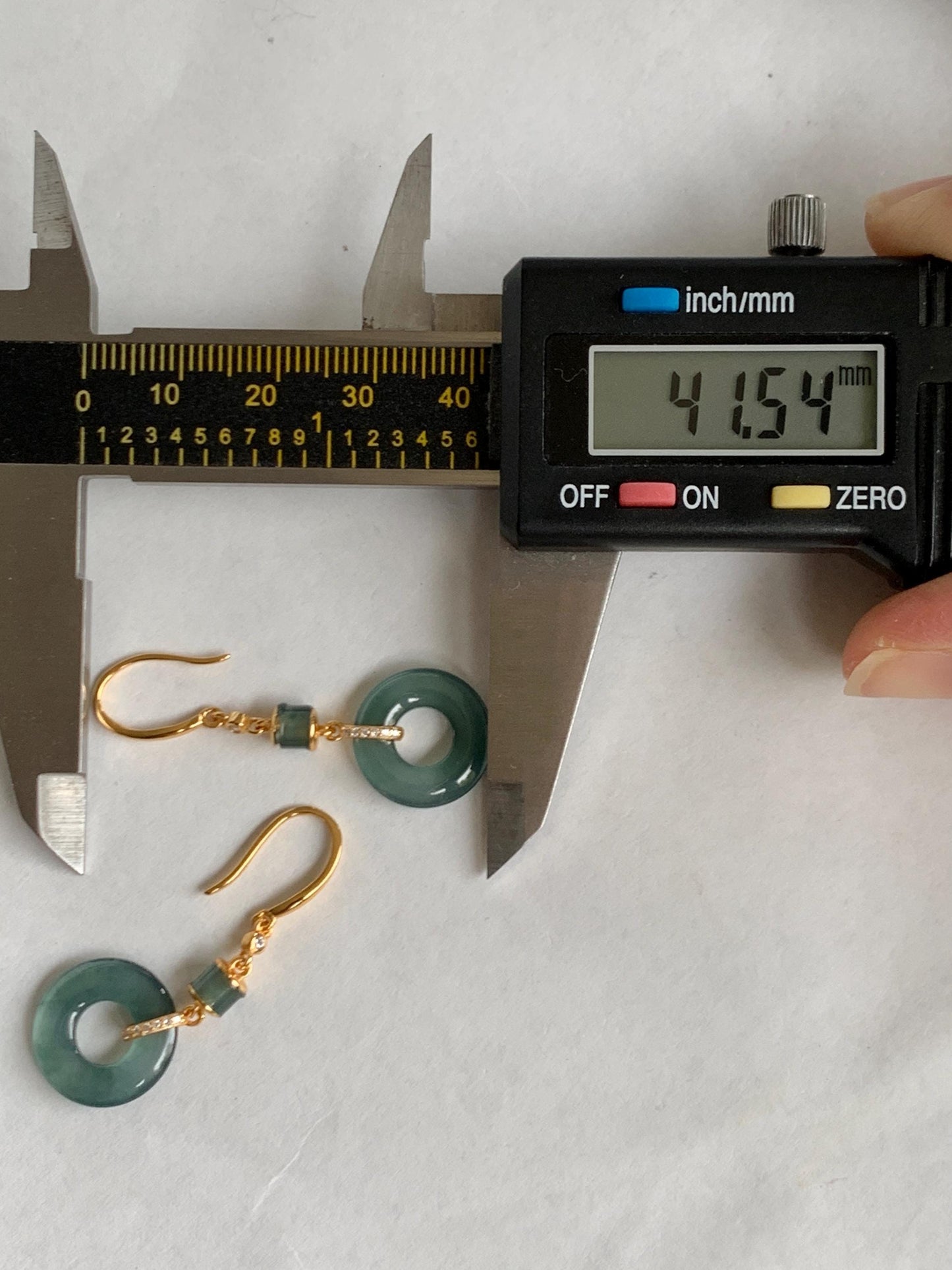 Natural Grade A Guatemalan Icy Highly Translucent Teal Blue Jade Jadeite Ping An Kou Donut Earrings Sterling Silver 天然冰危深蓝绿翡翠平安扣耳钩 PAD220B