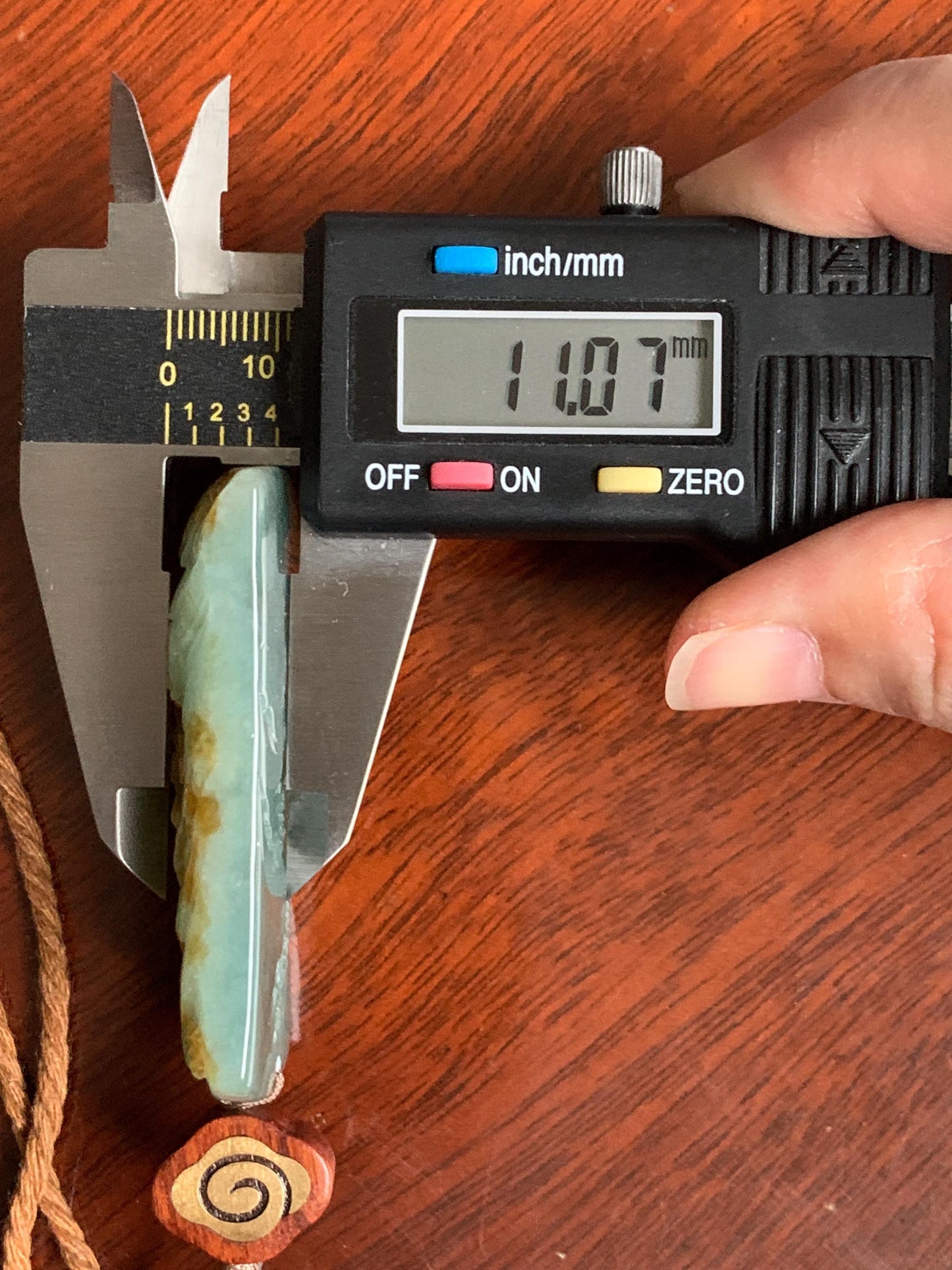 Certified Natural Grade A Icy Translucent Bluish Green Golden Brown Marbled Jadeite Shan Shui Large Pendant Rope Necklace 天然油青撒金翡翠山水吊坠 275