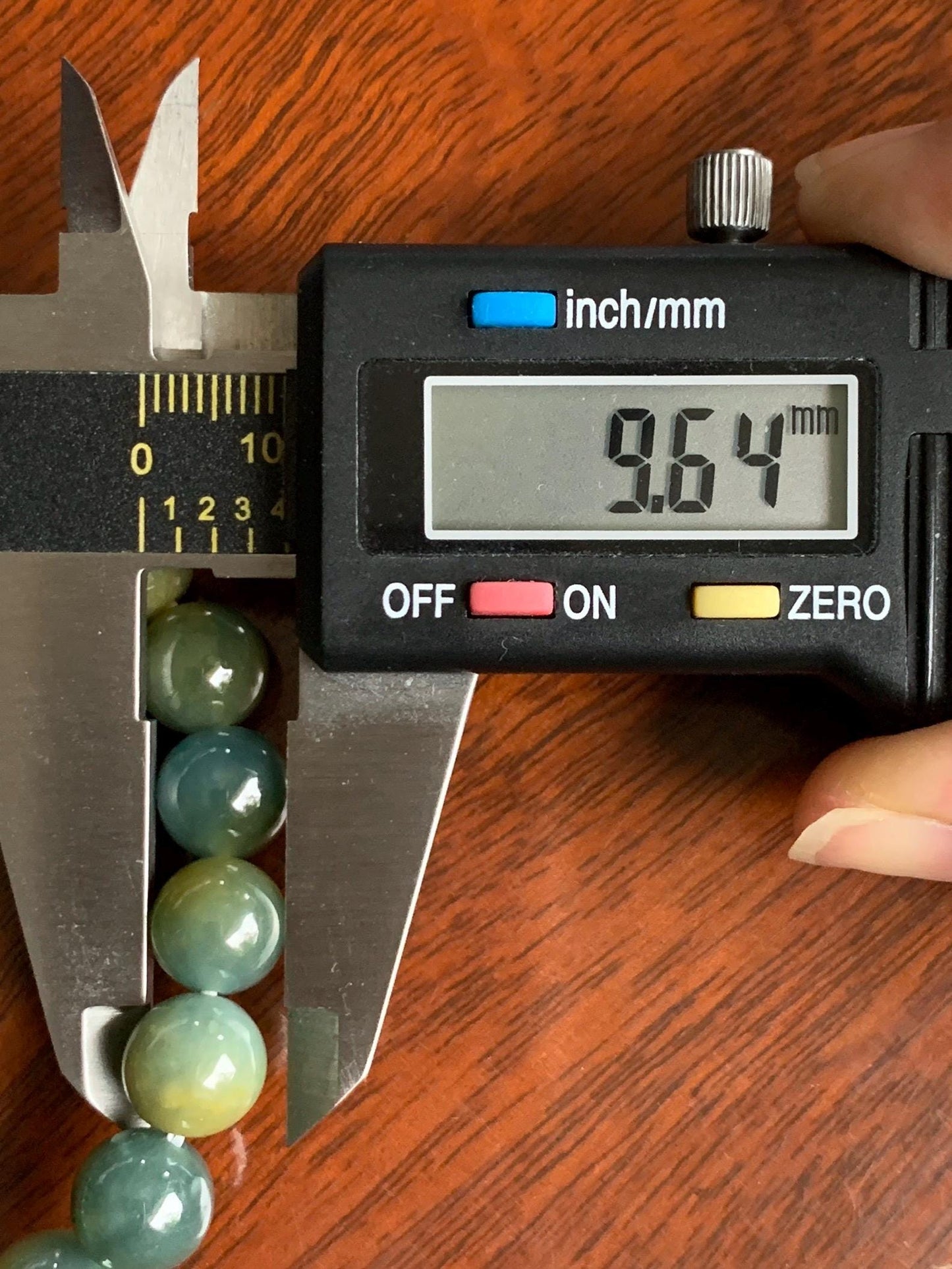 Natural Grade A Guatemalan Icy Translucent Dark Teal Yellow Marbled Jade Jadeite Beaded Bracelet Stretchy 9.7mm 7.75" 天然冰危飘黄翡翠圆珠手串 WLH330