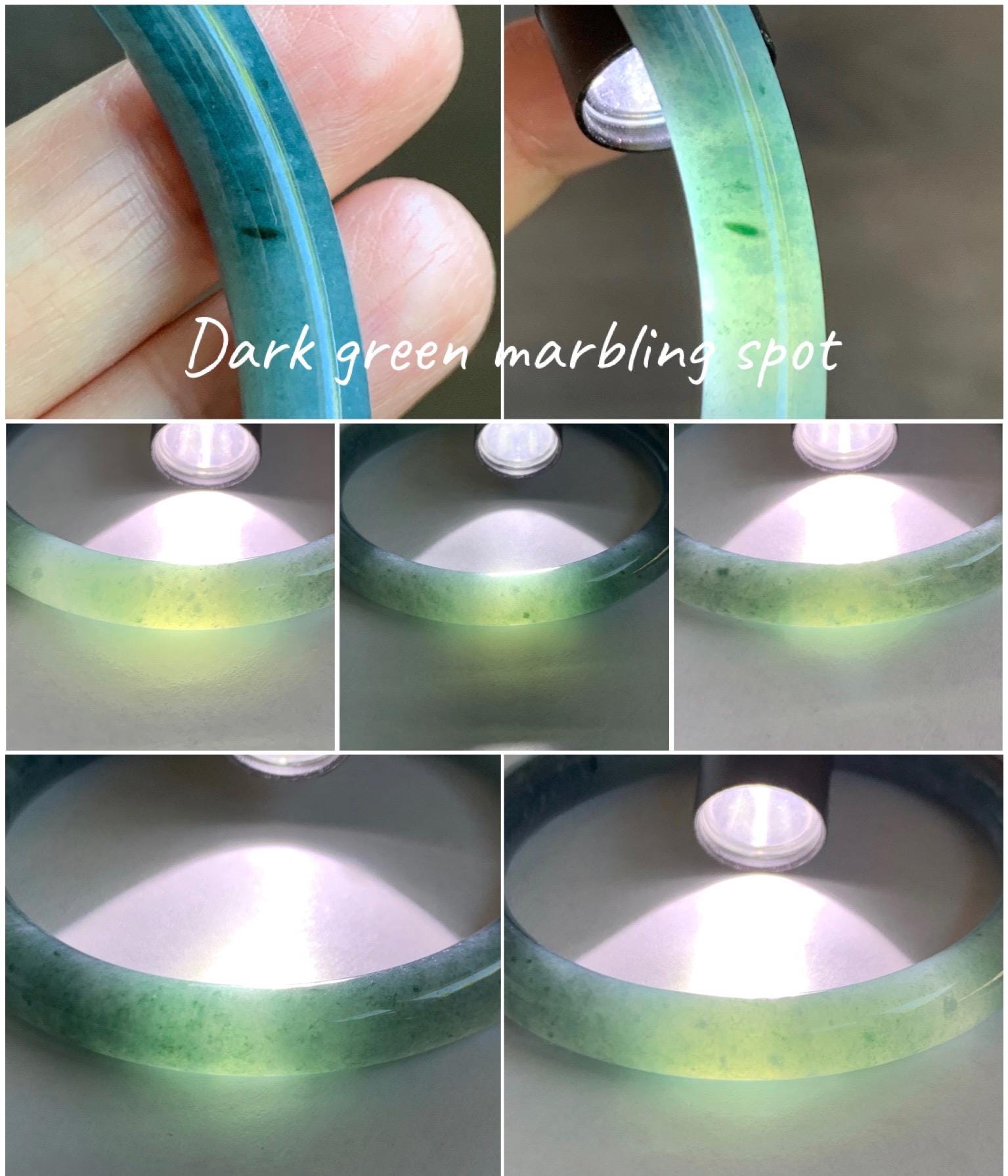 Certified Natural Grade A Guatemalan Icy Translucent Dark Dusty Blue Jade Jadeite Bangle Bracelet 54.9mm 6.79” 30.6g 天然冰危深蓝翡翠圆条手镯 724