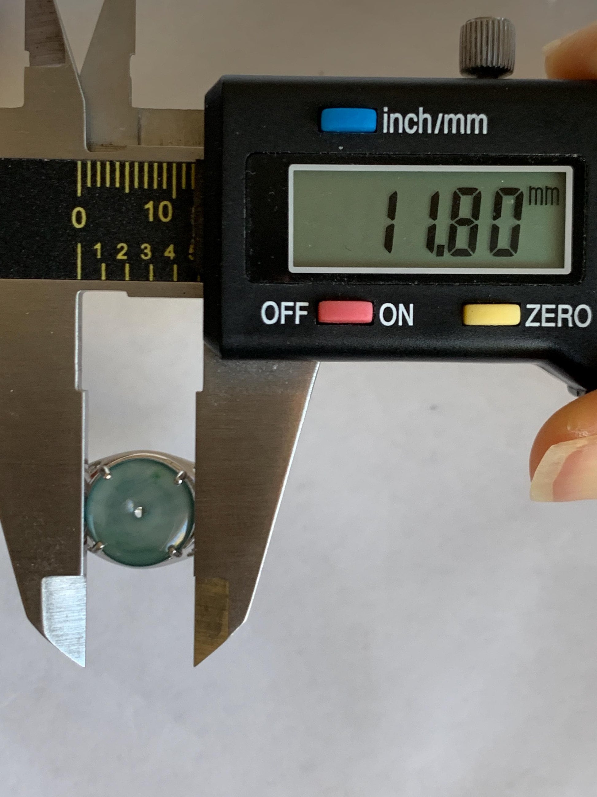 Natural Type A Guatemalan Icy Translucent Teal Blue Jade Jadeite Donut Ping An Kou Ring Sterling Silver Size Adjustable 天然冰危蓝翡翠平安扣戒指MAPK270A