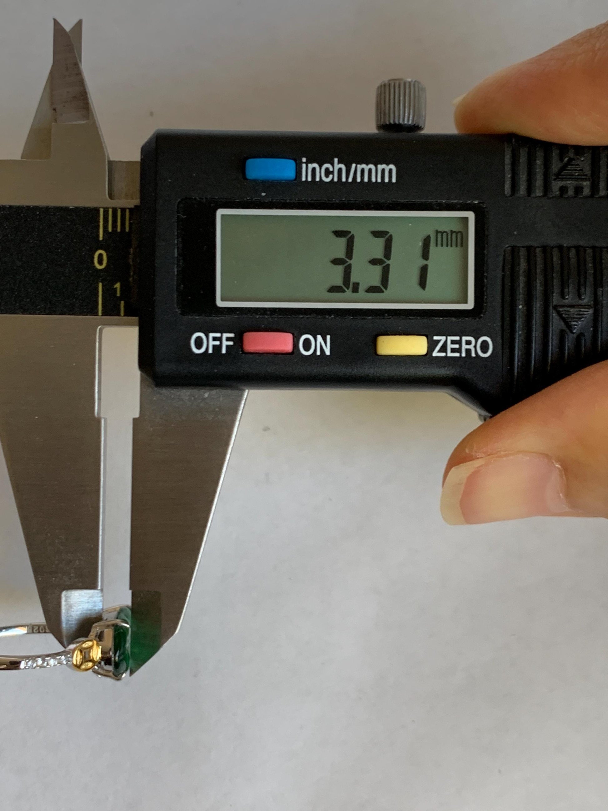 Natural Grade A Guatemalan Icy Highly Translucent Green Jade Jadeite Leaf Ring Sterling Silver Size Adjustable 天然冰危绿翡翠大叶有成银镶戒指 LDY85