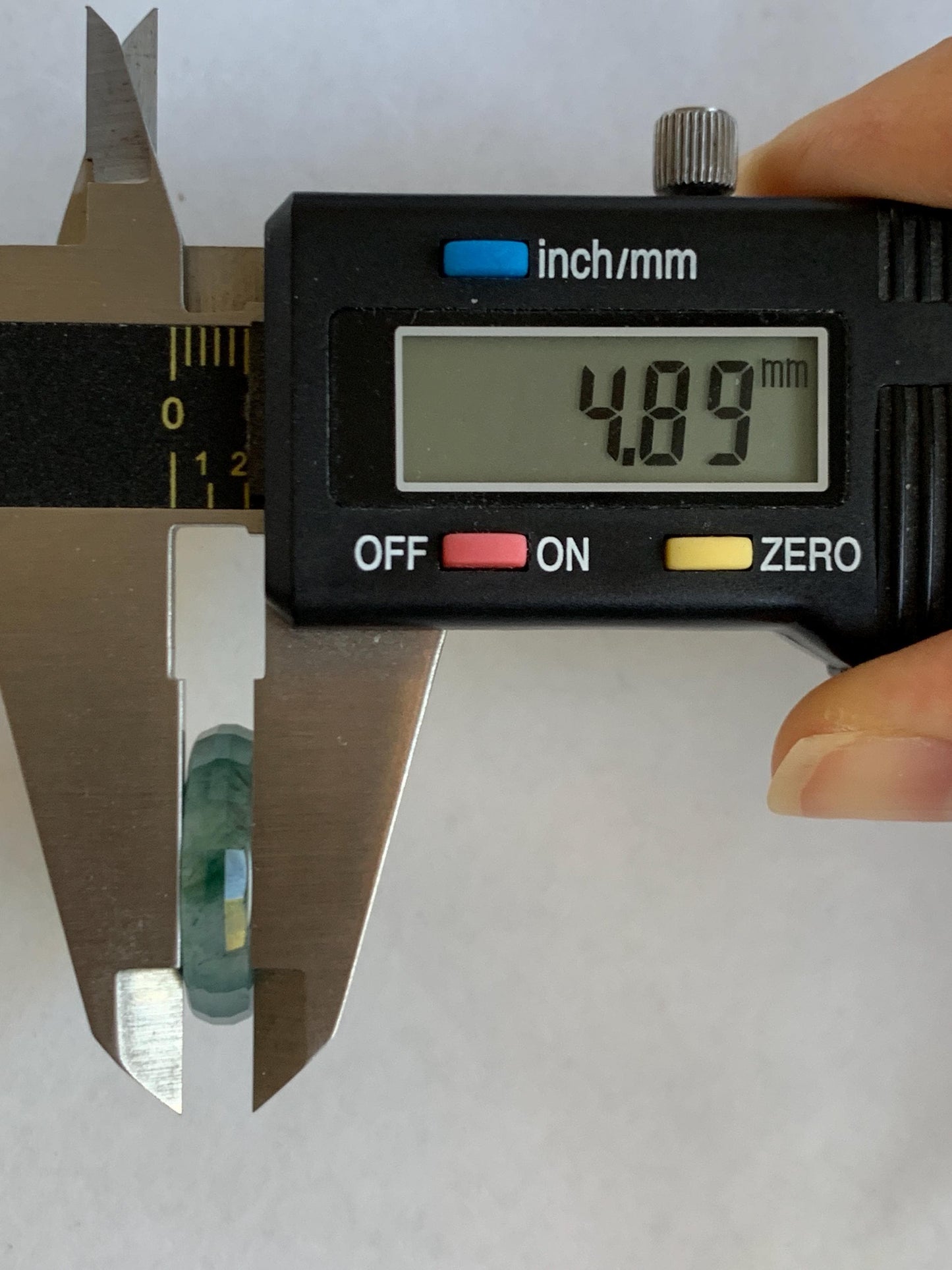 Natural Grade A Guatemalan Icy Highly Translucent Teal Blue Green Marbled Jade Jadeite Faceted Band Ring Size 7.75 US 天然冰危蓝飘花翡翠切割面戒圈 WLQ220A