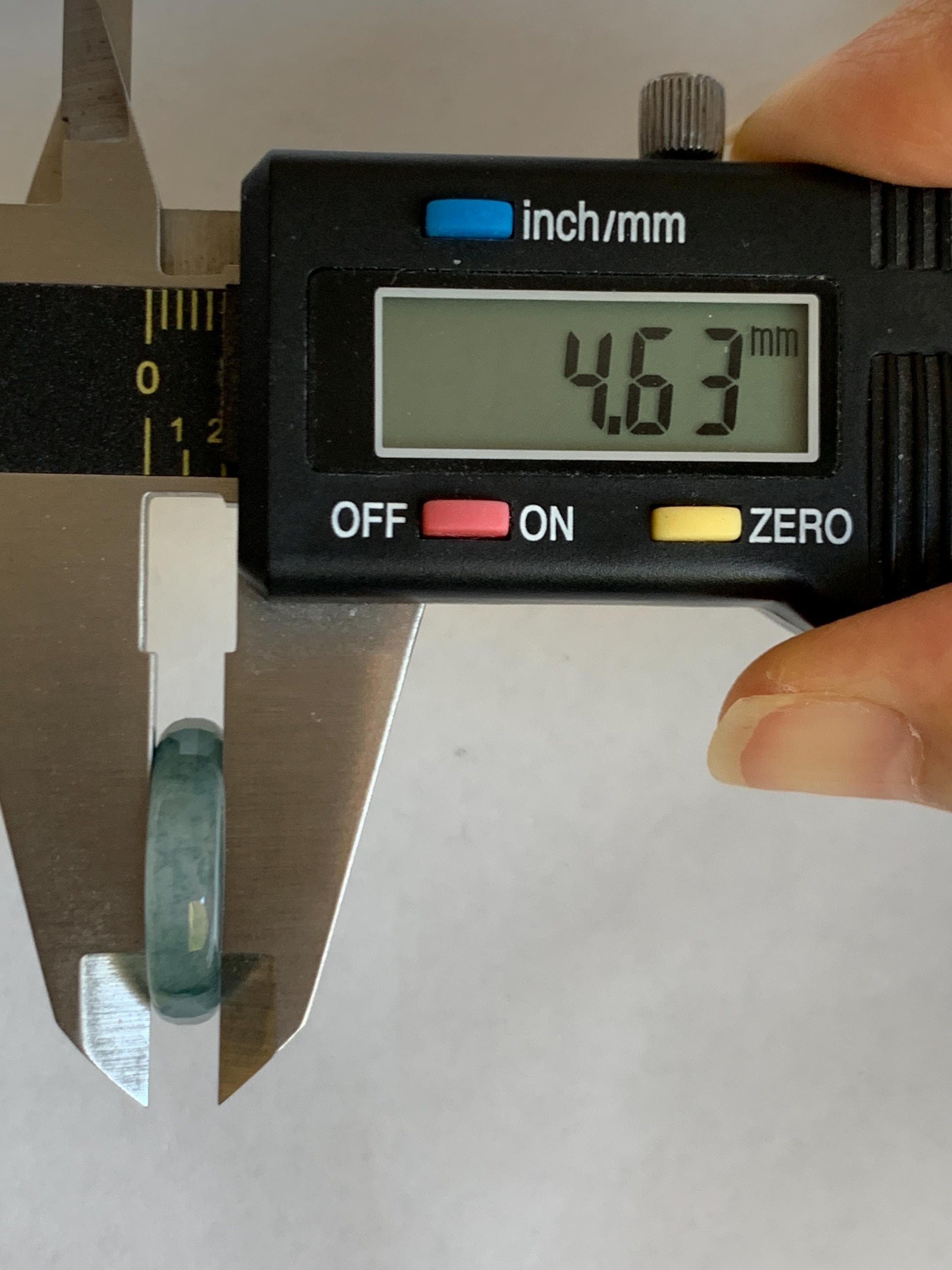 Natural Grade A Guatemalan Icy Highly Translucent Teal Blue Green Marbled Jade Jadeite Faceted Band Ring Size 6.5 US 天然冰危蓝飘花翡翠切割面戒圈 WLQ220C