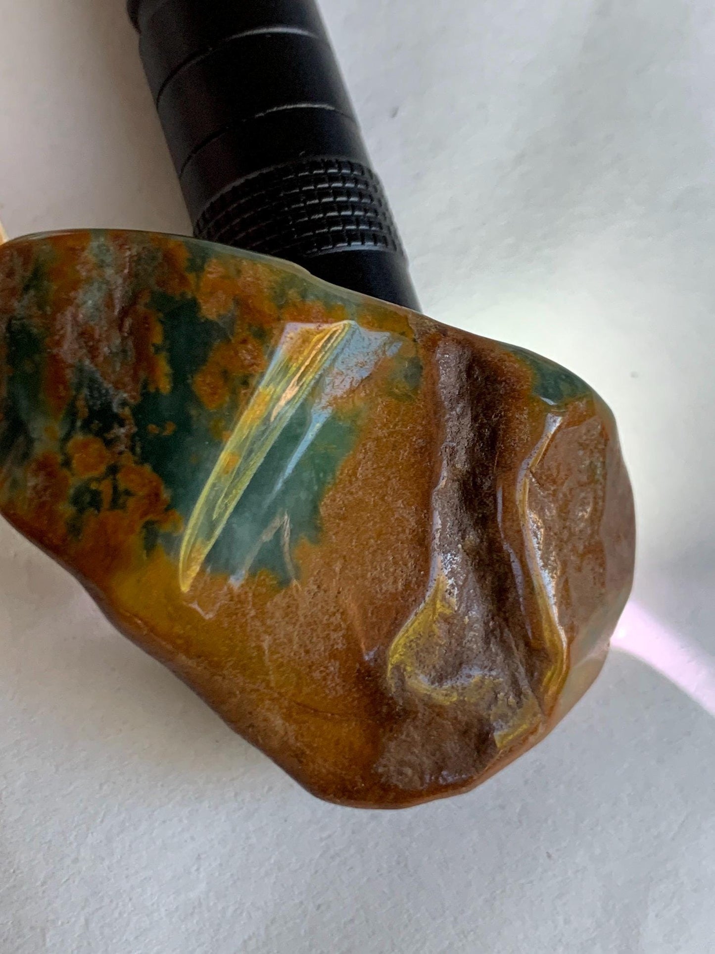 Natural Grade A Guatemalan Icy Dark Teal Blue Jade Jadeite with Brown Rind Carved Dragon Pendant Rope Necklace 26.5" 天然危蓝翡翠龙破石皮壳料吊坠PGL180H