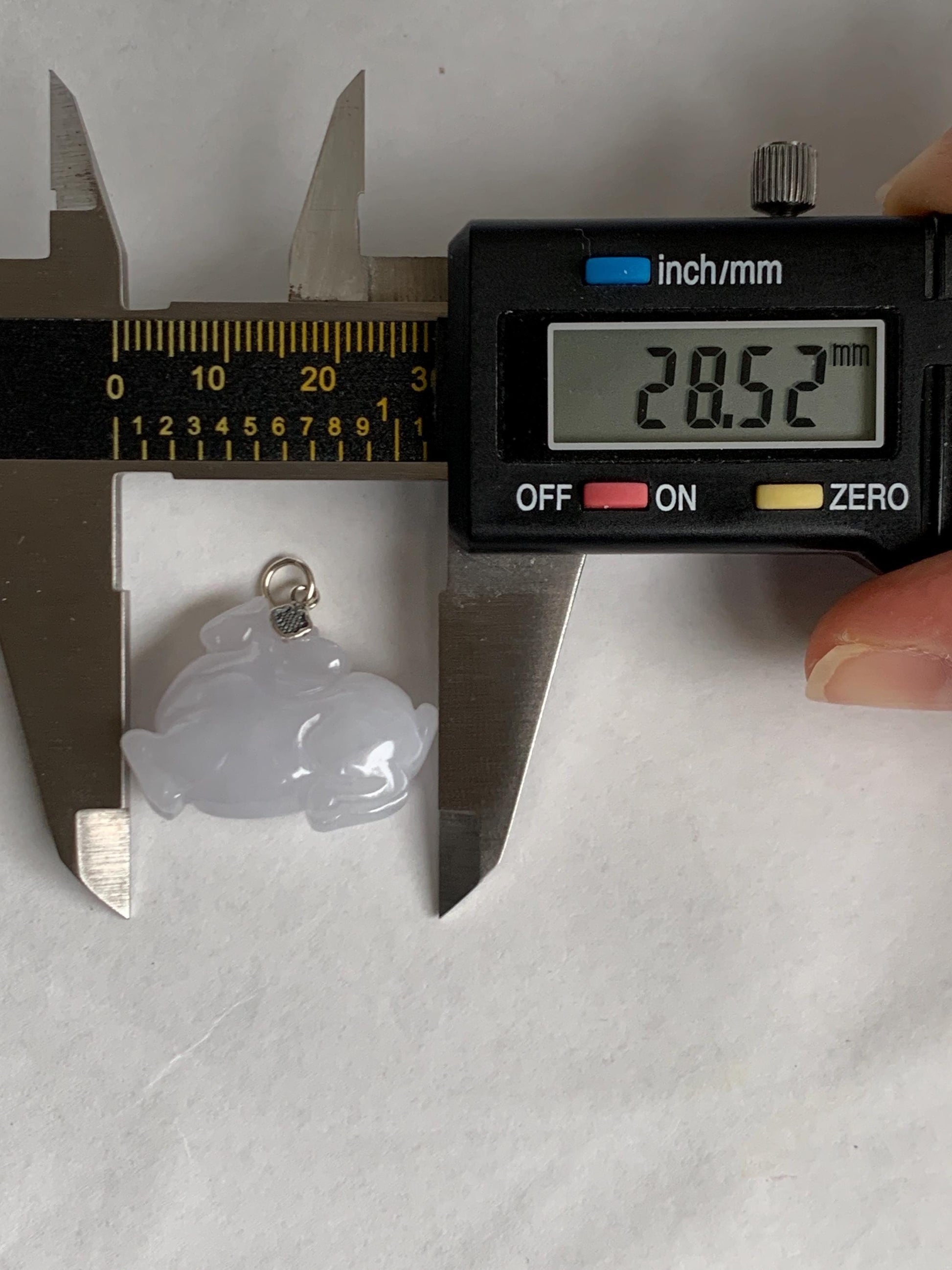 Natural Grade A Icy Translucent Gelatinous Icy White Jade Jadeite Carved Tang Horse Pendant Sterling Silver 10g 天然冰细糯淡紫底翡翠唐马银镶吊坠 TMZ160