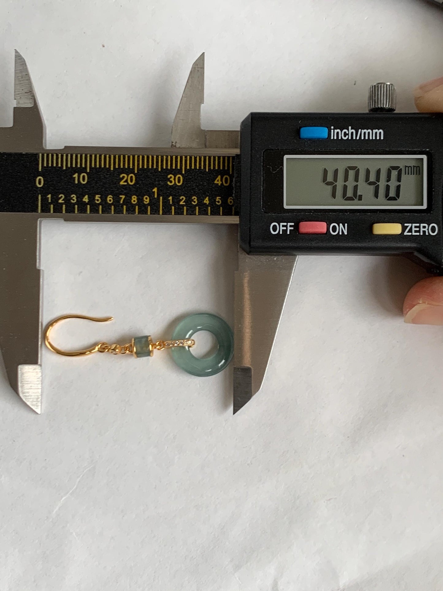 Natural Grade A Guatemalan Icy Highly Translucent Teal Green Jade Jadeite Ping An Kou Donut Earrings Sterling Silver 天然冰危浅蓝绿翡翠平安扣耳钩 PAD220A
