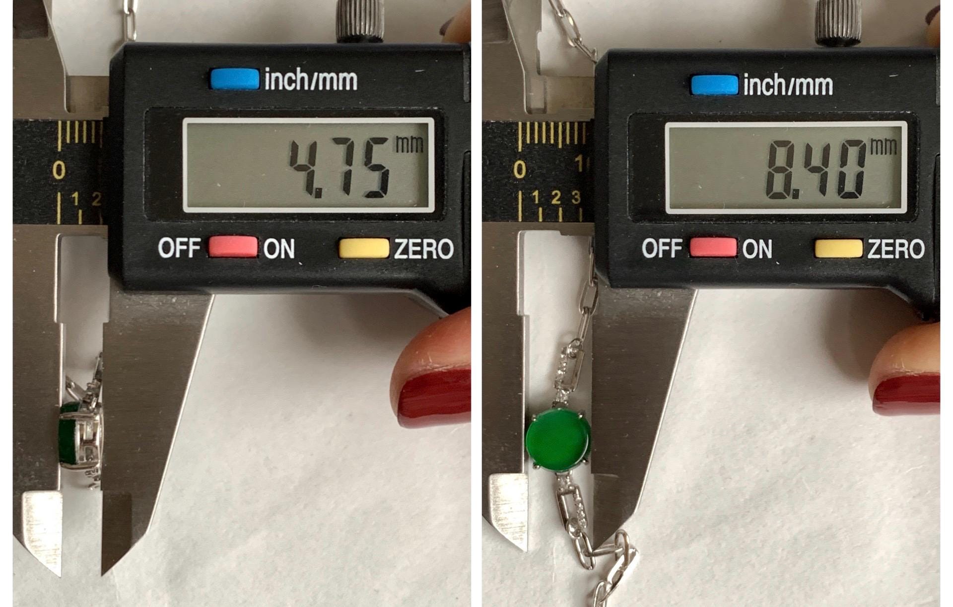 Natural Grade A Guatemalan Icy Translucent Vibrant Green Jade Jadeite Mini Coin Chain Bracelet Sterling Silver 6”-7.5” 天然冰危绿翡翠迷你无事飘银手链XLP143