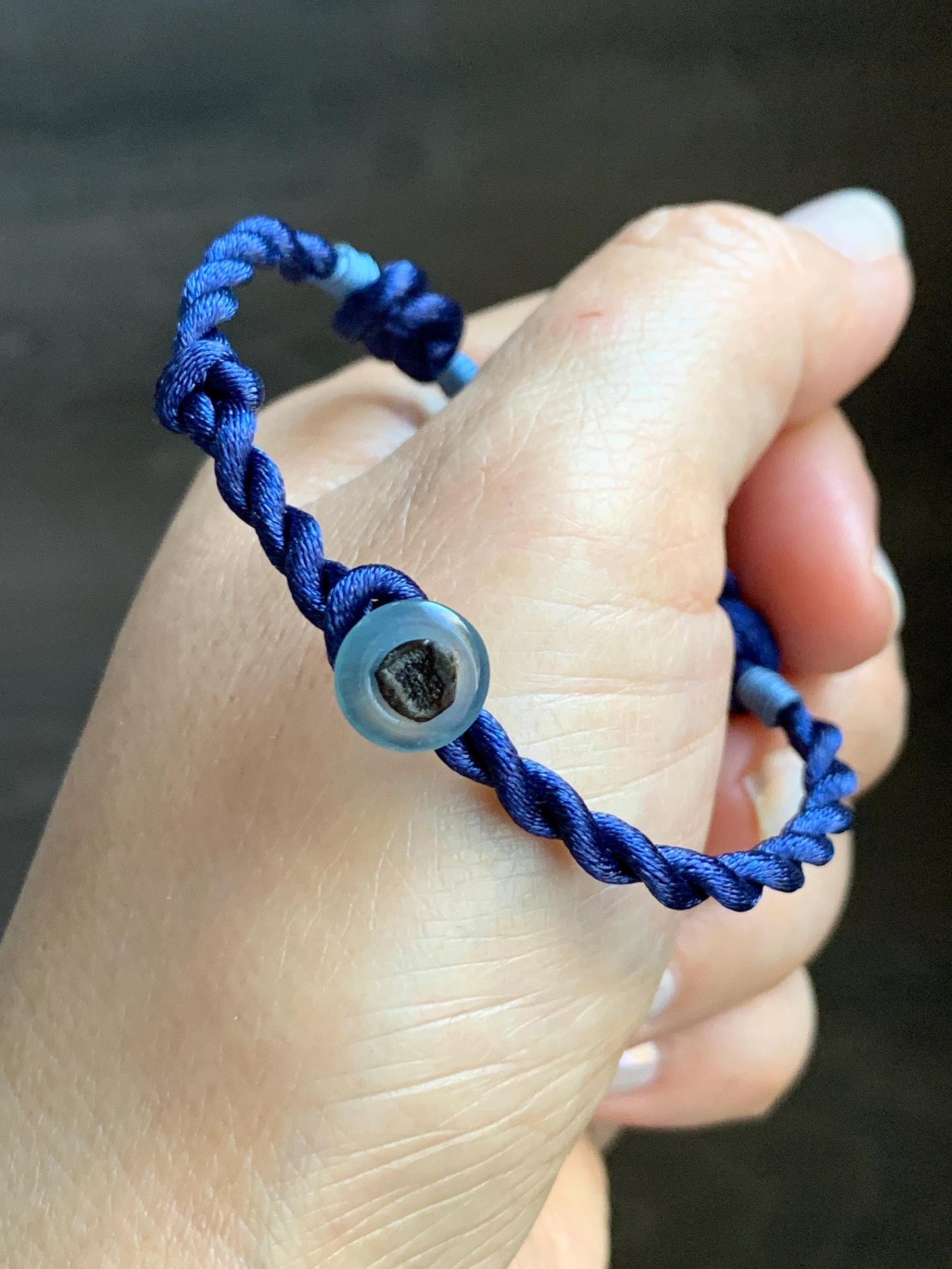 Natural Grade A Guatemalan Icy Highly Translucent Teal Blue Jadeite Heart Charm Rope Bracelet Sterling Silver 6” or 7" 天然冰危蓝翡翠爱心潘多拉手绳 PDH88