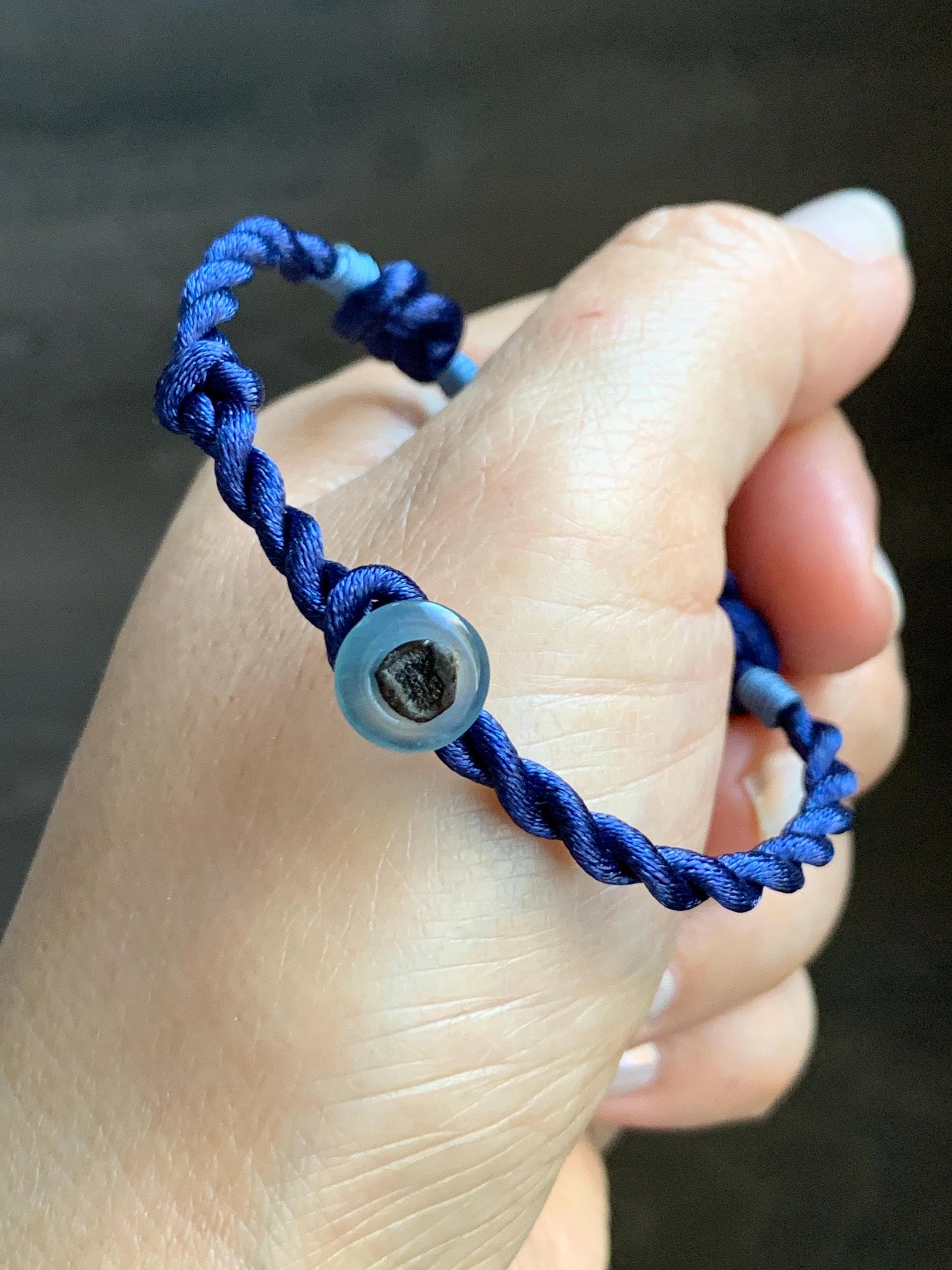 Natural Grade A Guatemalan Icy Highly Translucent Teal Blue Jadeite Heart Charm Rope Bracelet Sterling Silver 6” or 7" 天然冰危蓝翡翠爱心潘多拉手绳 PDH88