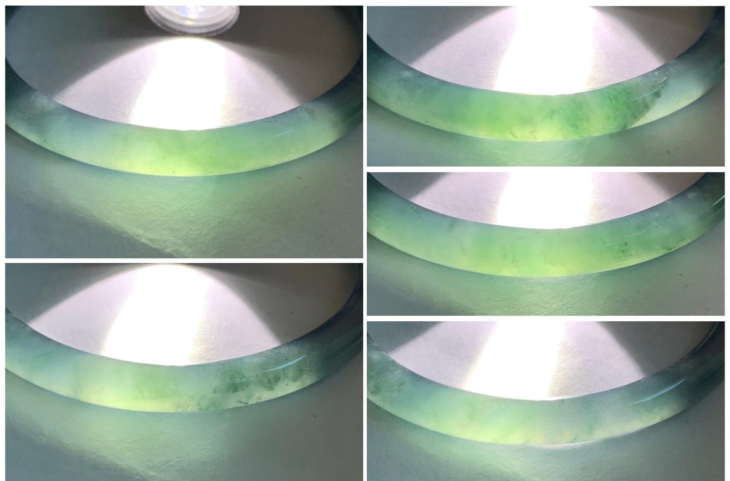 Certified Natural Grade A Guatemalan Icy Highly Translucent Dark Teal Blue Jade Jadeite Bangle 54.55mm 6.74” 18.6g 天然冰胶危深蓝绿翡翠细圆条手镯 721