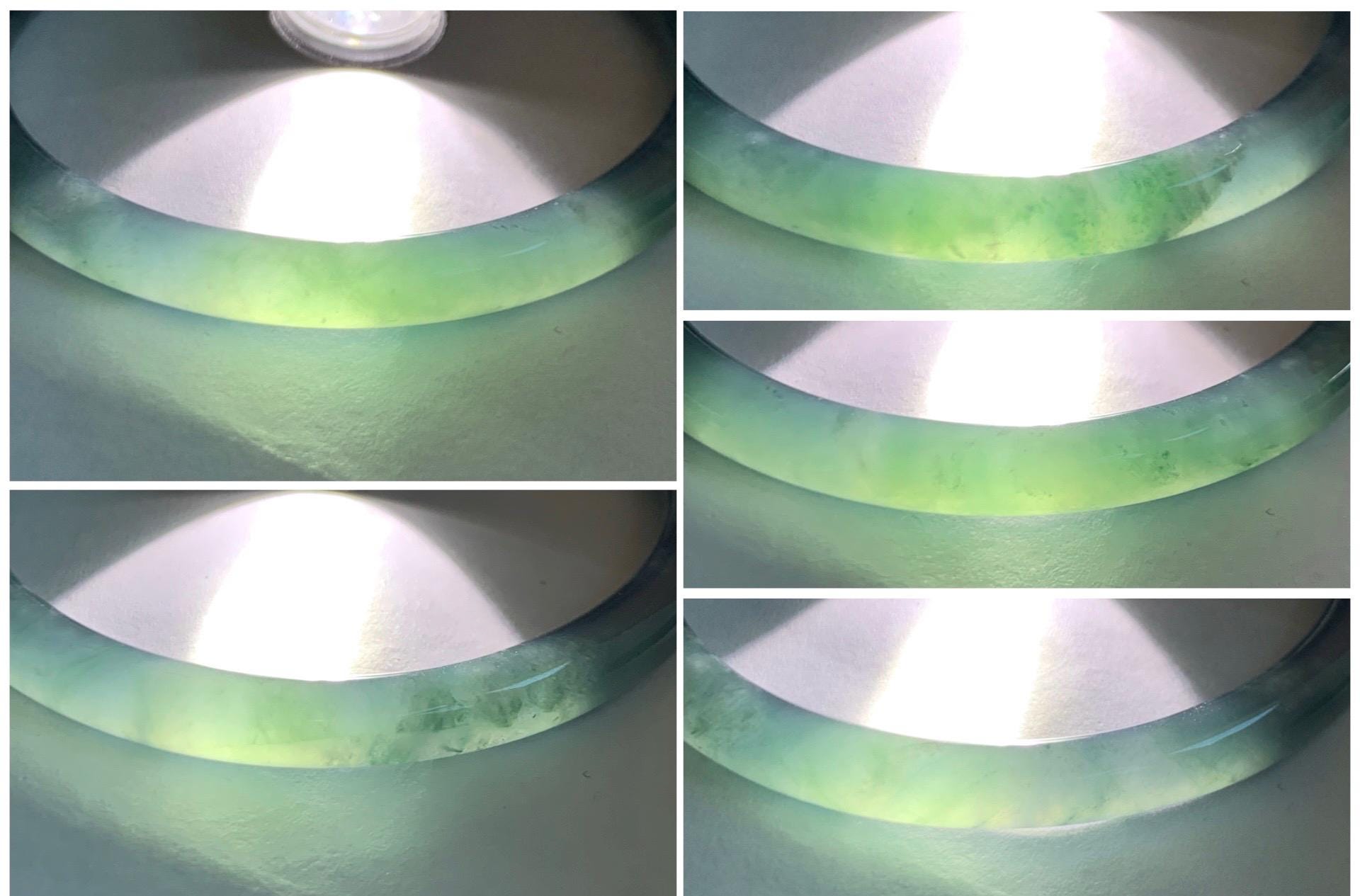 Certified Natural Grade A Guatemalan Icy Highly Translucent Dark Teal Blue Jade Jadeite Bangle 54.55mm 6.74” 18.6g 天然冰胶危深蓝绿翡翠细圆条手镯 721