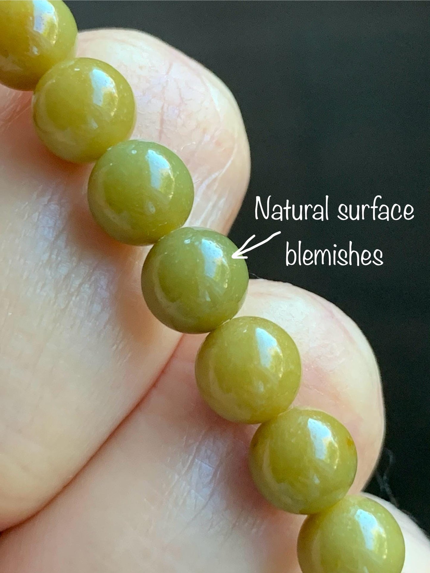 Natural Grade A Guatemalan Icy Translucent Mustard Yellow Jade Jadeite Beaded Bracelet Stretchy 6.9mm 7" 15g 天然冰危满黄翡翠圆珠手串 QWH330A